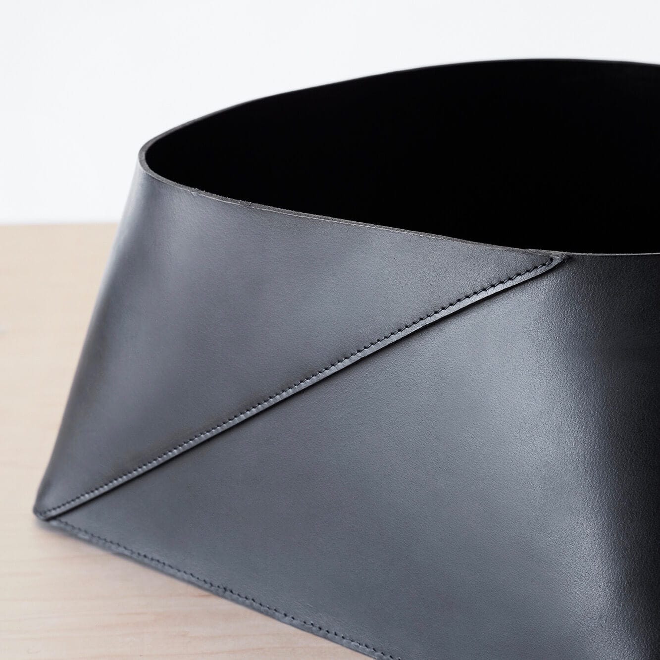 Azad Low Leather Storage Bin