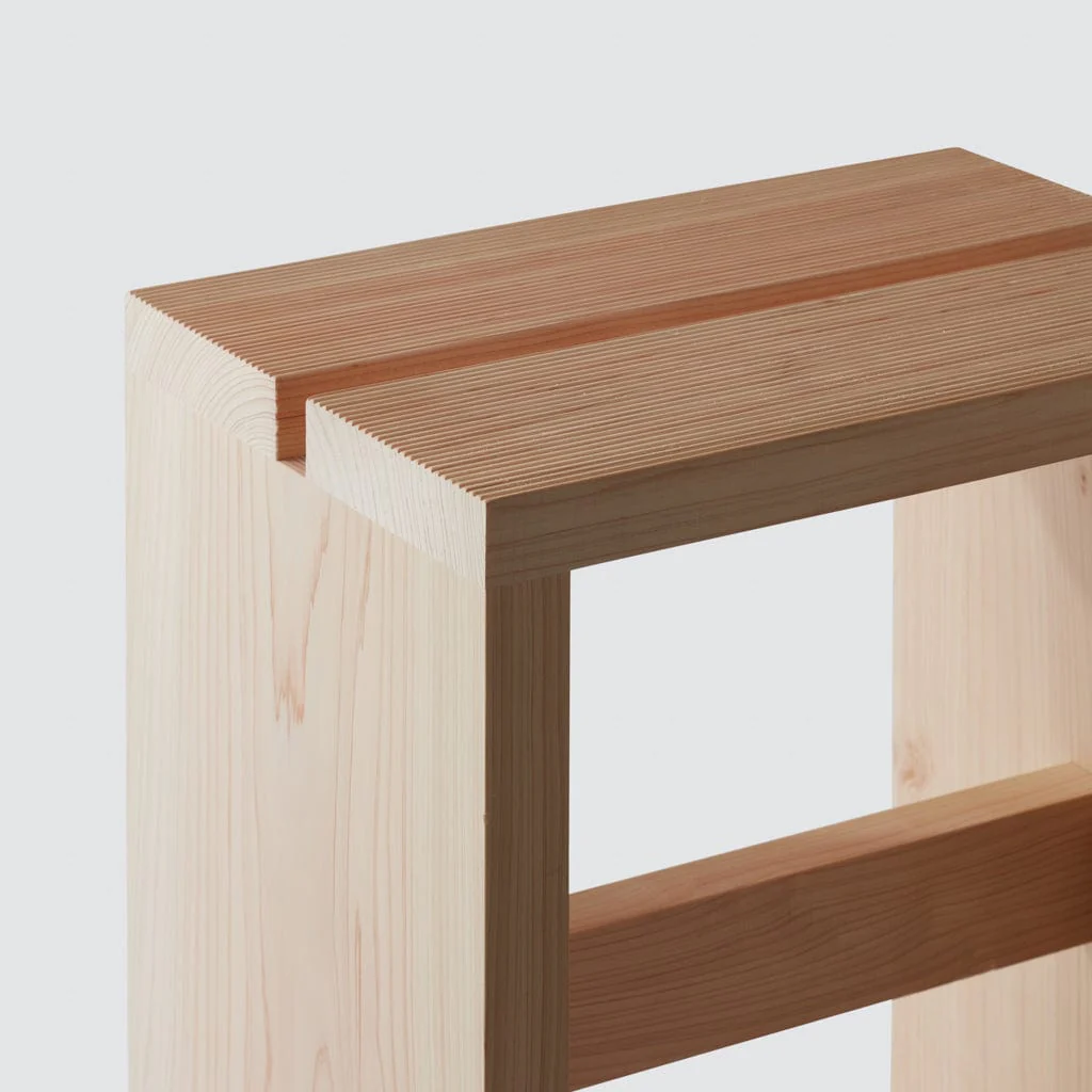 Hinoki Wood Bath Stool