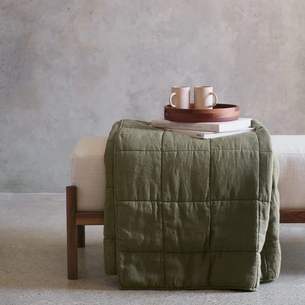 Stonewashed Linen Throw