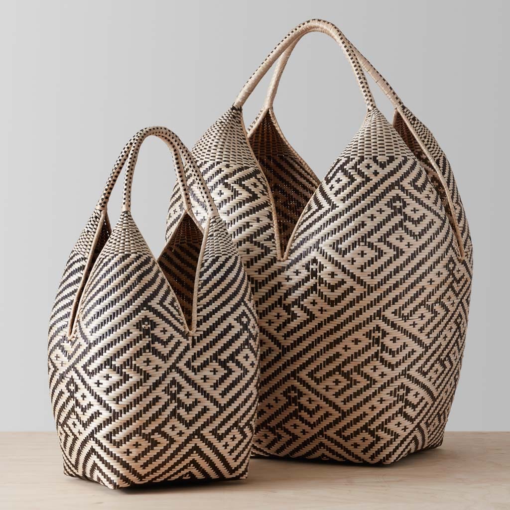 Mona Baskets - Black & Natural