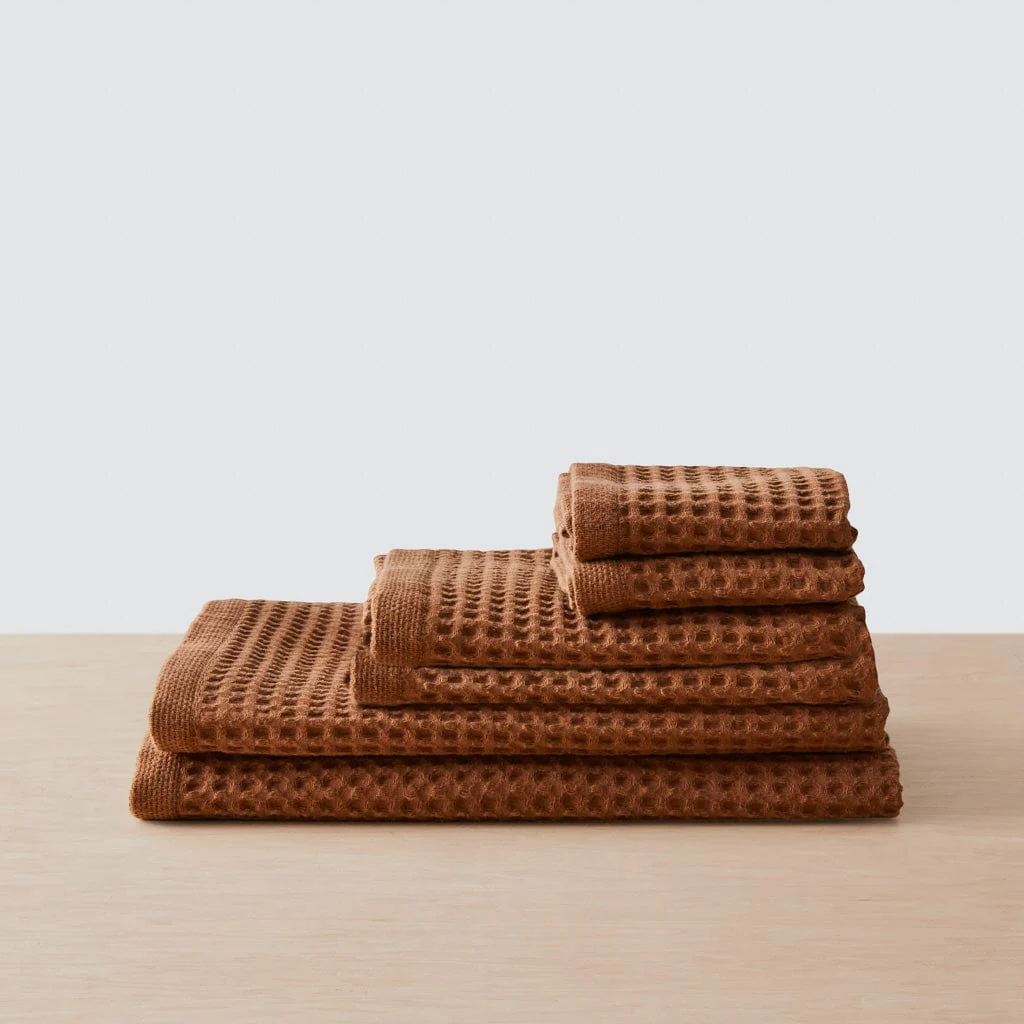 Mara Organic Waffle Bath Towel Set