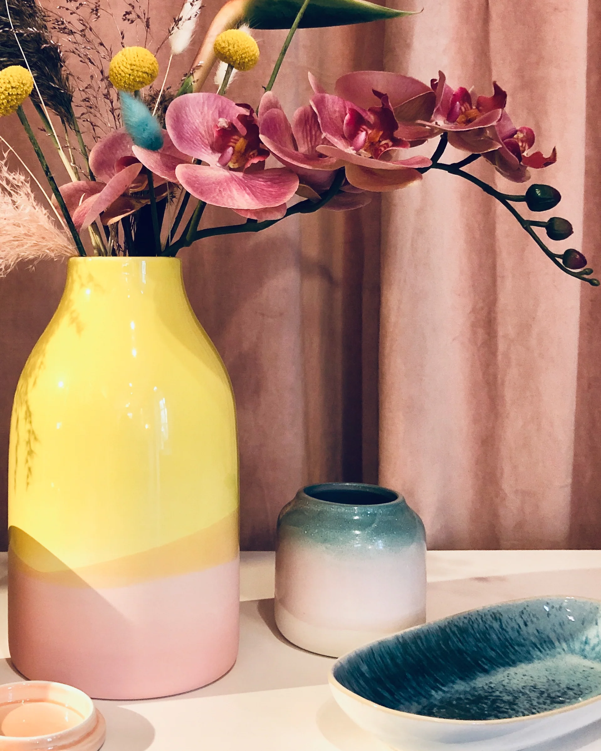 Marisa Vase gelb rose