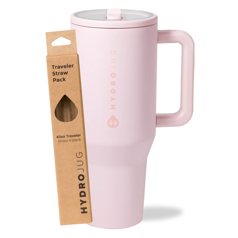 Pink Sand Traveler 40oz + Replacement Straw Pack