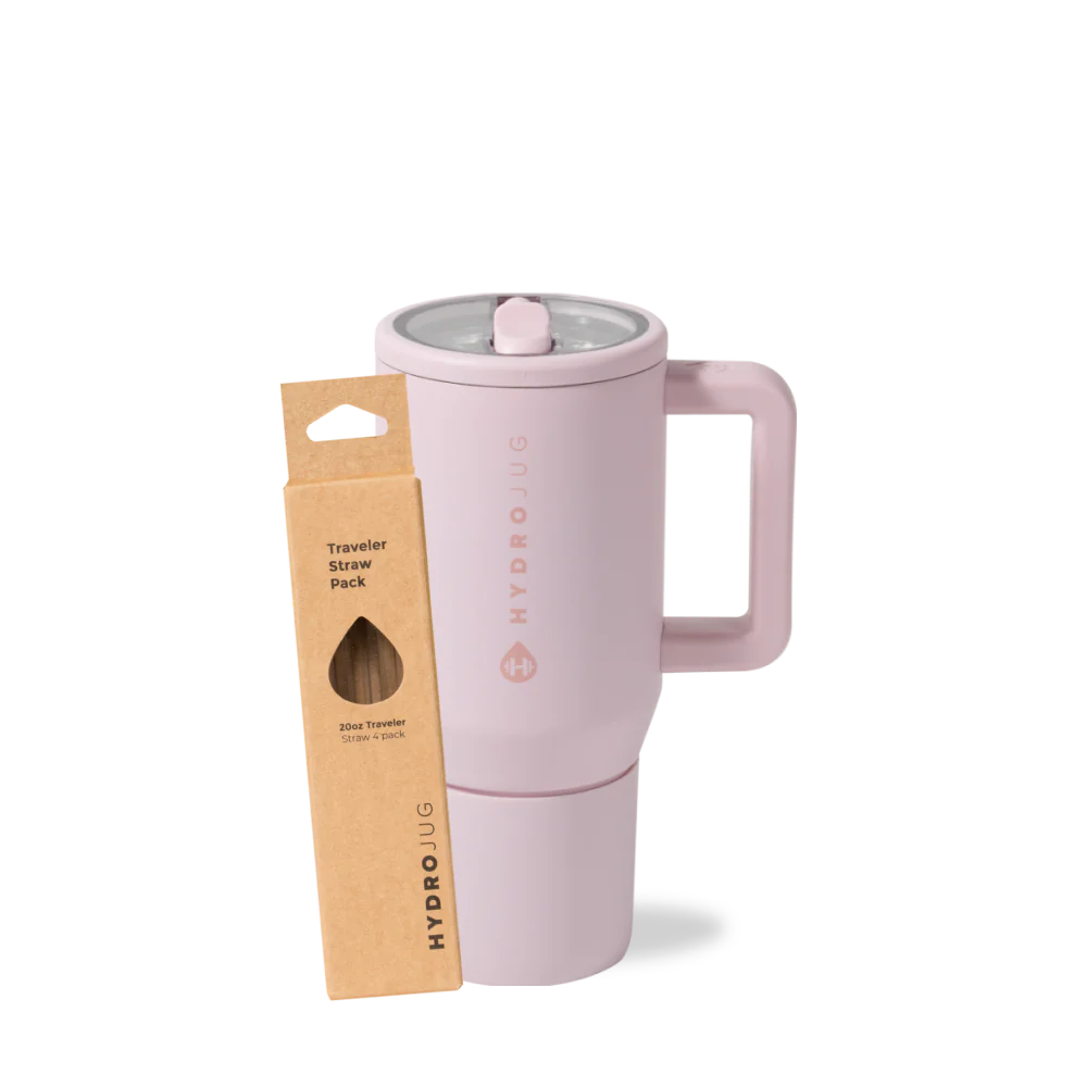 Pink Sand Traveler 20oz + Replacement Straw Pack