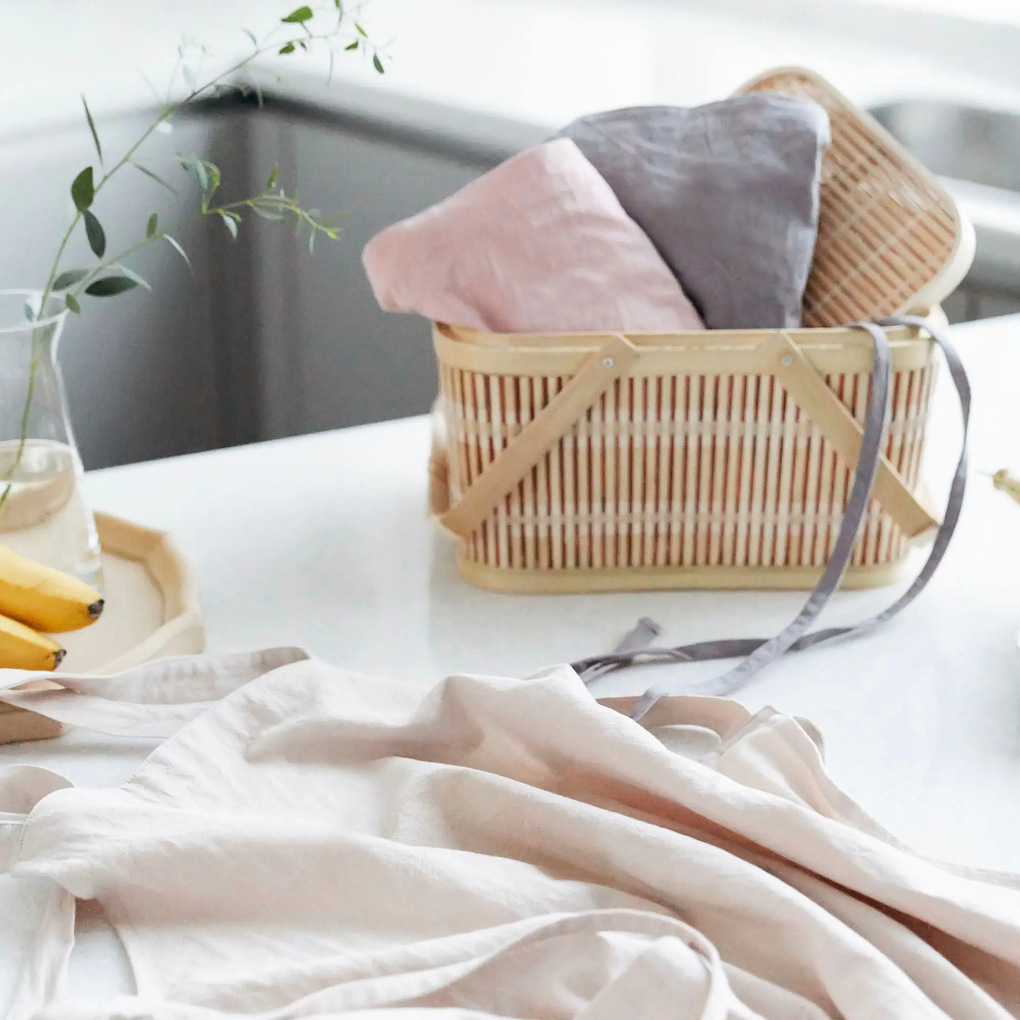 Apron made from 100% Cotton Sand Beige