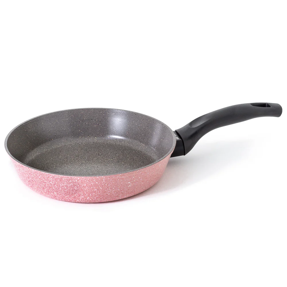 24cm Fry pan Induction Marble Pink