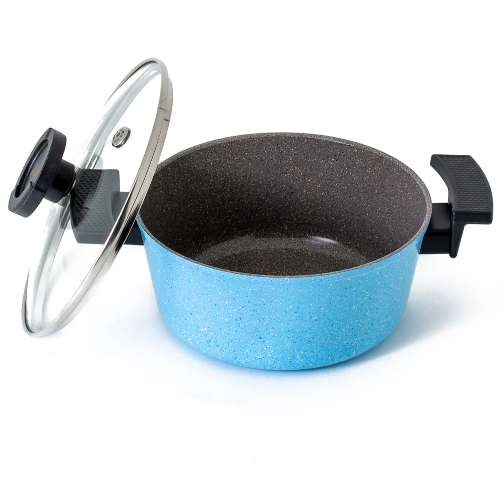 20cm Casserole Induction Marble blue