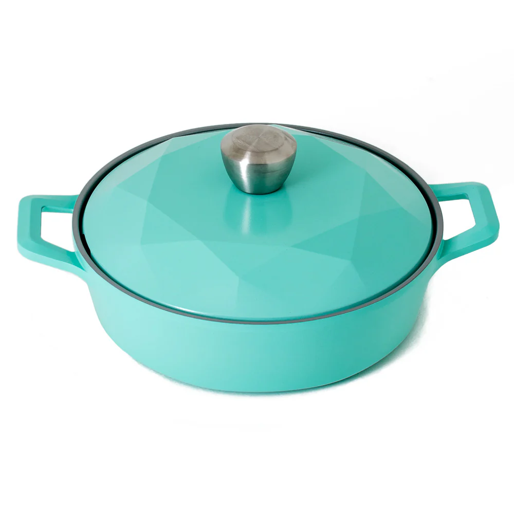 24cm Low Casserole -NON Induction with Die-Cast Lid Mint