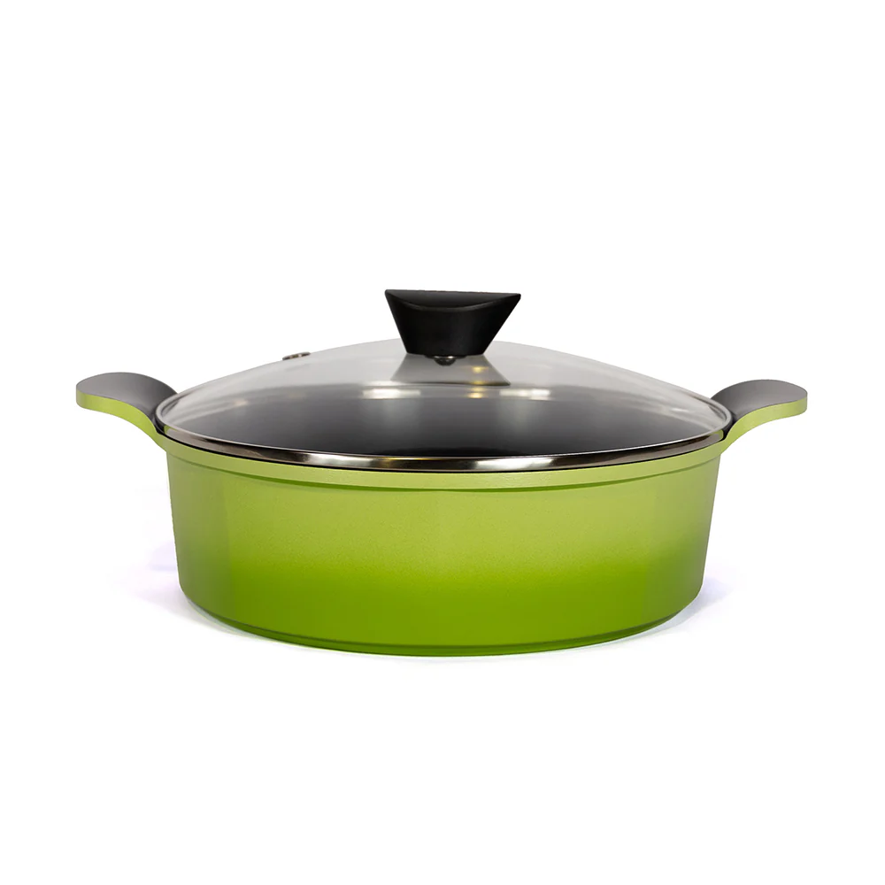 28cm Low Casserole Induction Green