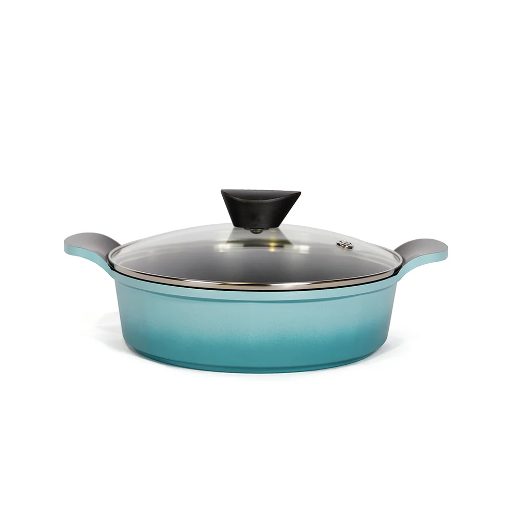24cm Low casserole Induction Turquoise