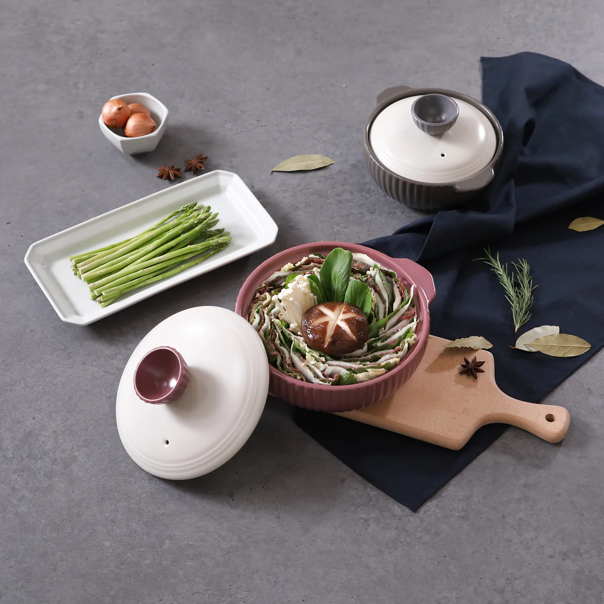 Mystique Vally Ceramic Stovetop Cookware 2 Piece Set