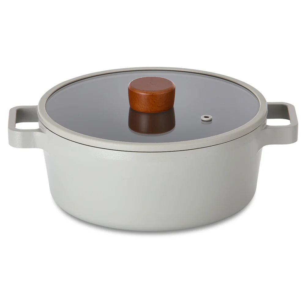 22cm Stockpot Induction with Silicon Rim Glass Lid Midnight Green