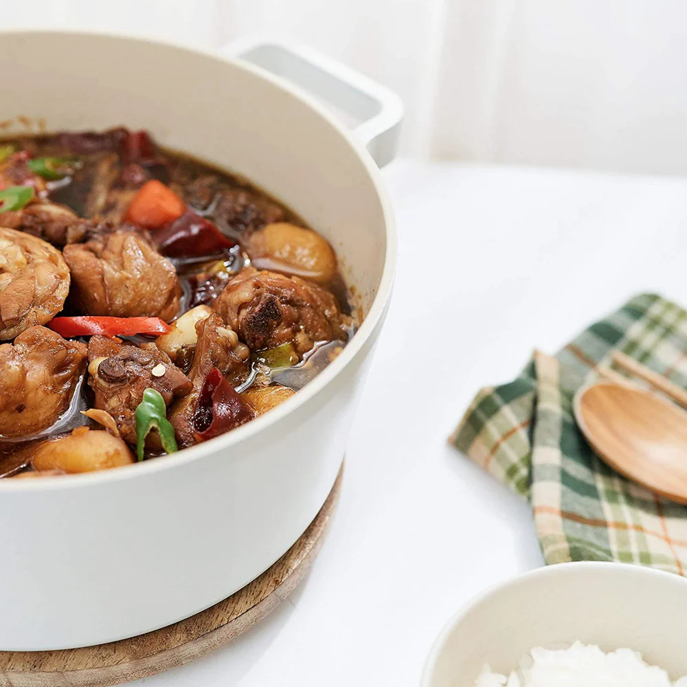 24cm Stockpot Induction with Silicon Rim Glass lid