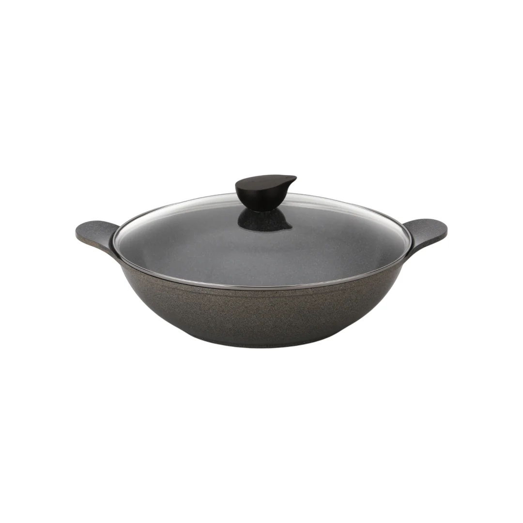 36cm Two Handles Wok Pan Induction Light Brown
