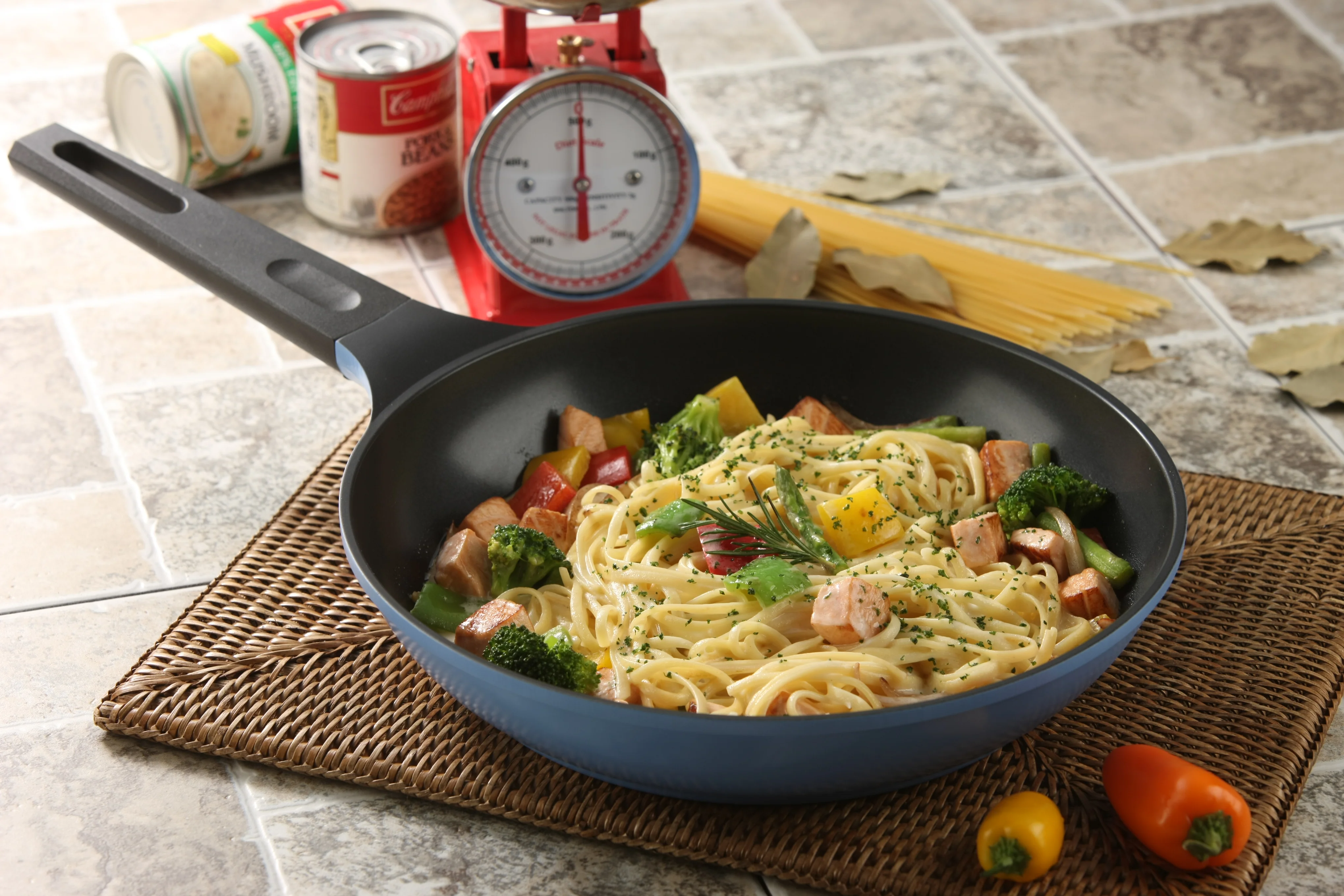 30cm Fry Pan Induction Blue