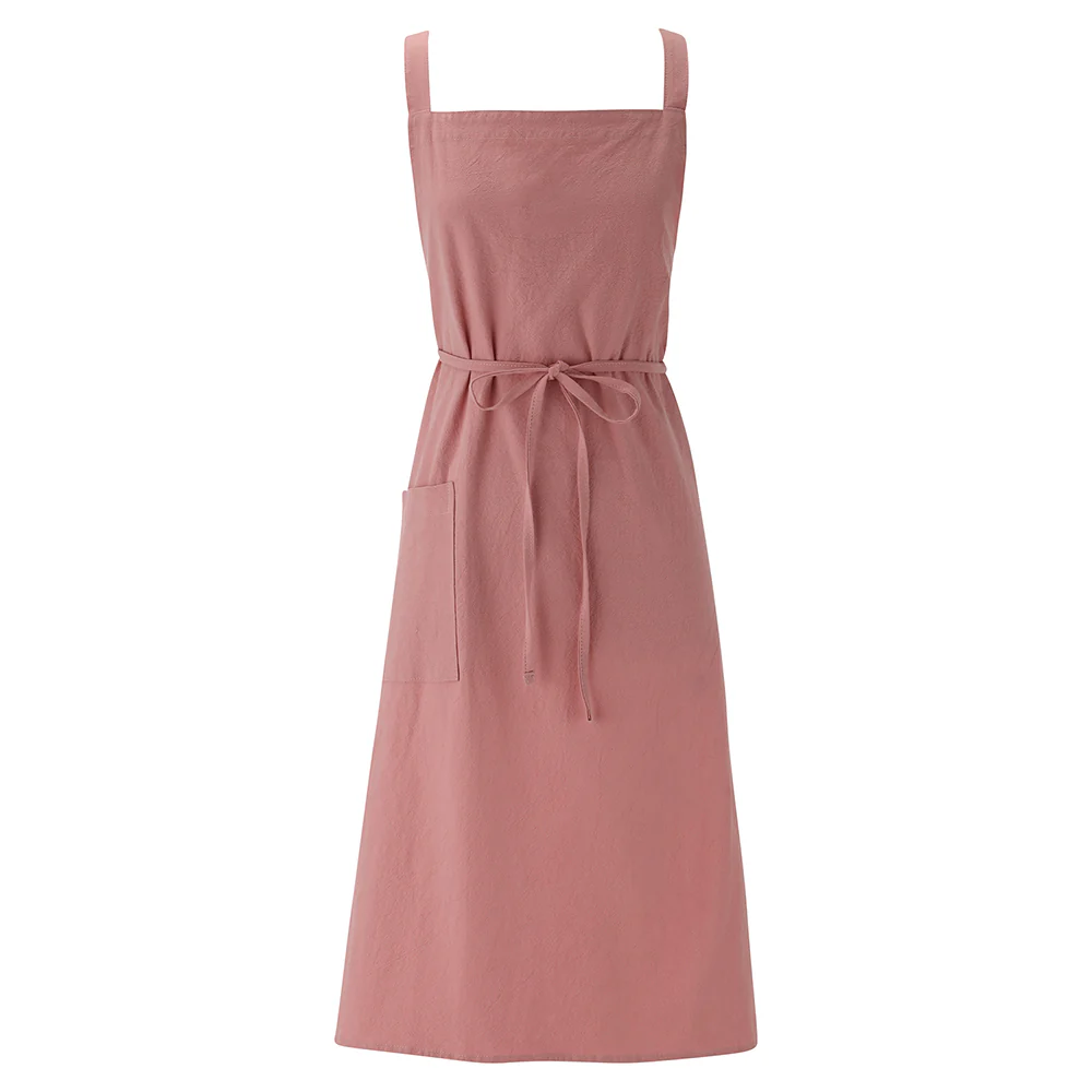Apron made from 100% Cotton Peach Pink