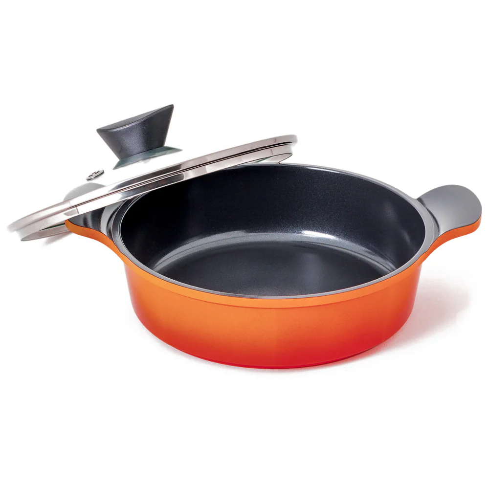 24cm Low casserole Induction Orange
