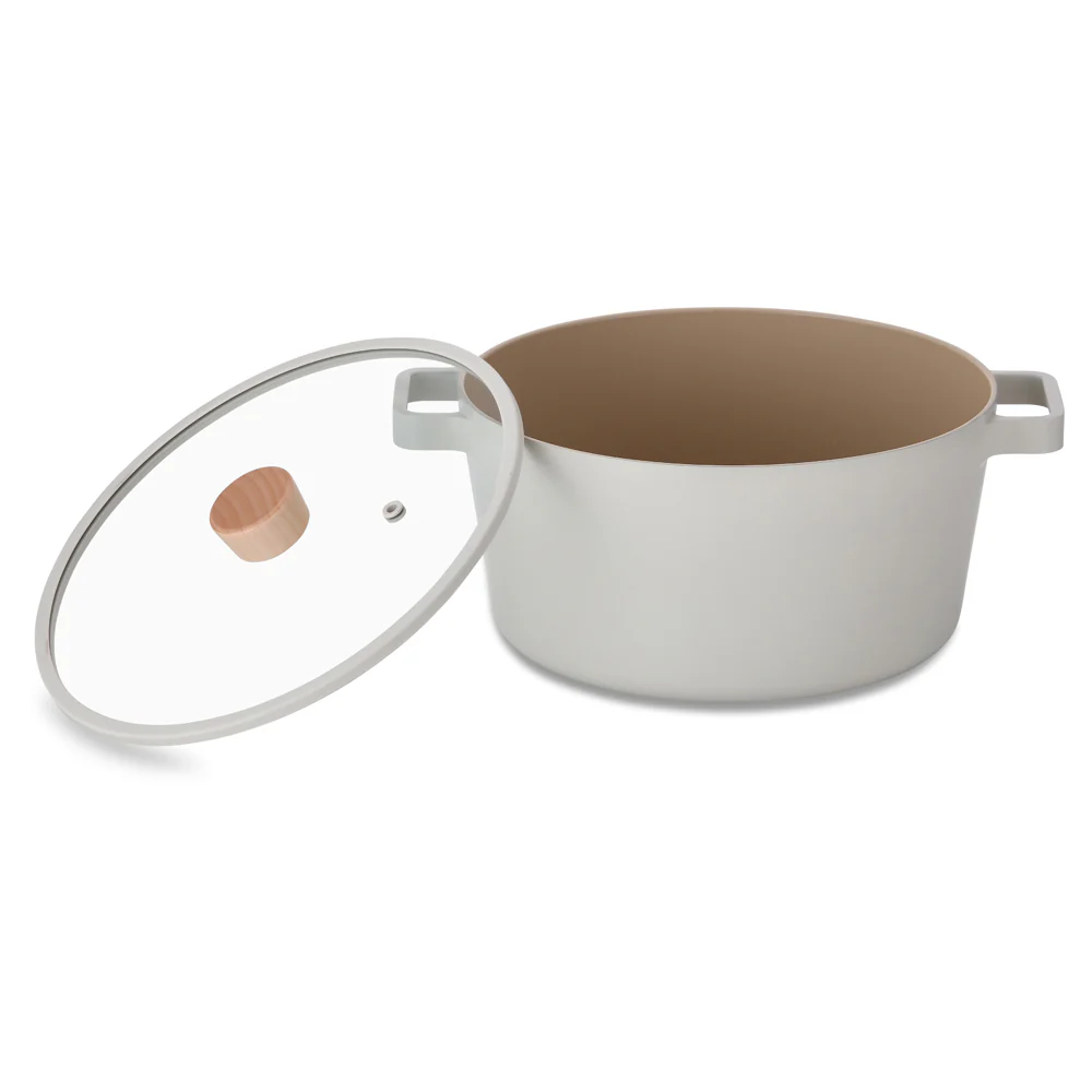 26cm Stockpot Induction with Silicon Rim Glass lid