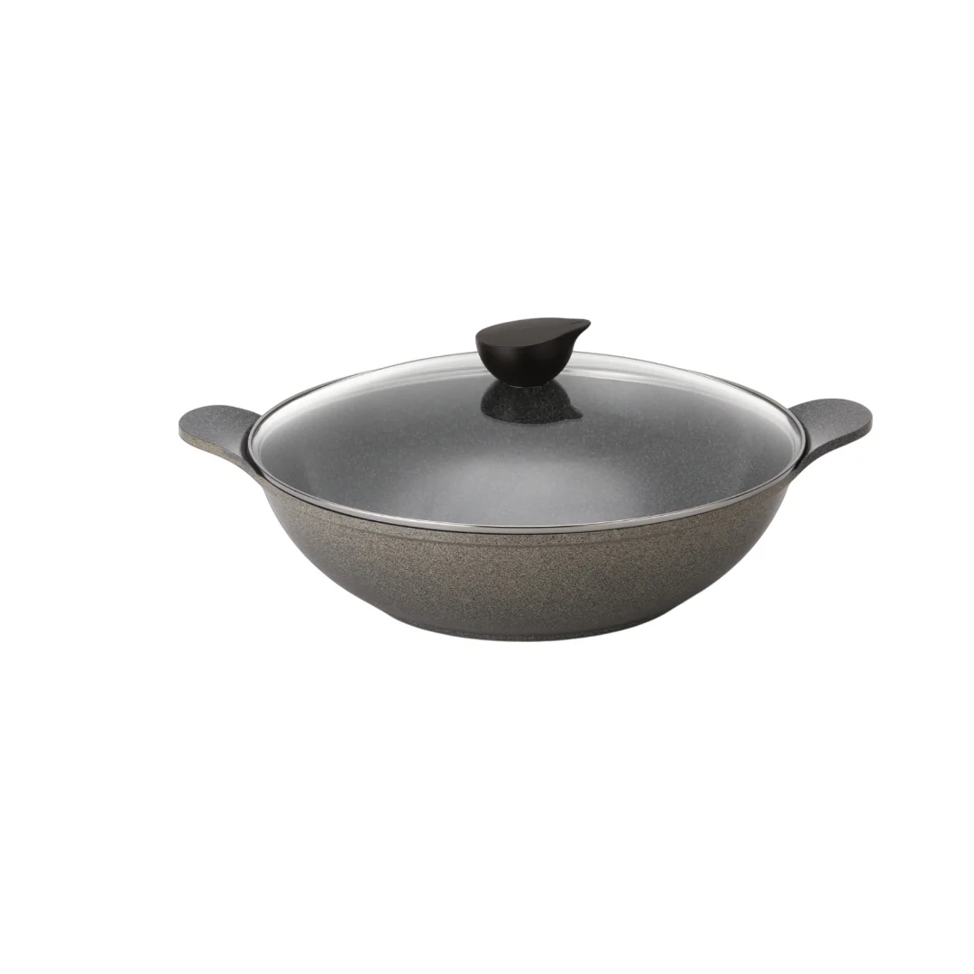 36cm Two Handles Wok Pan Induction Light Brown