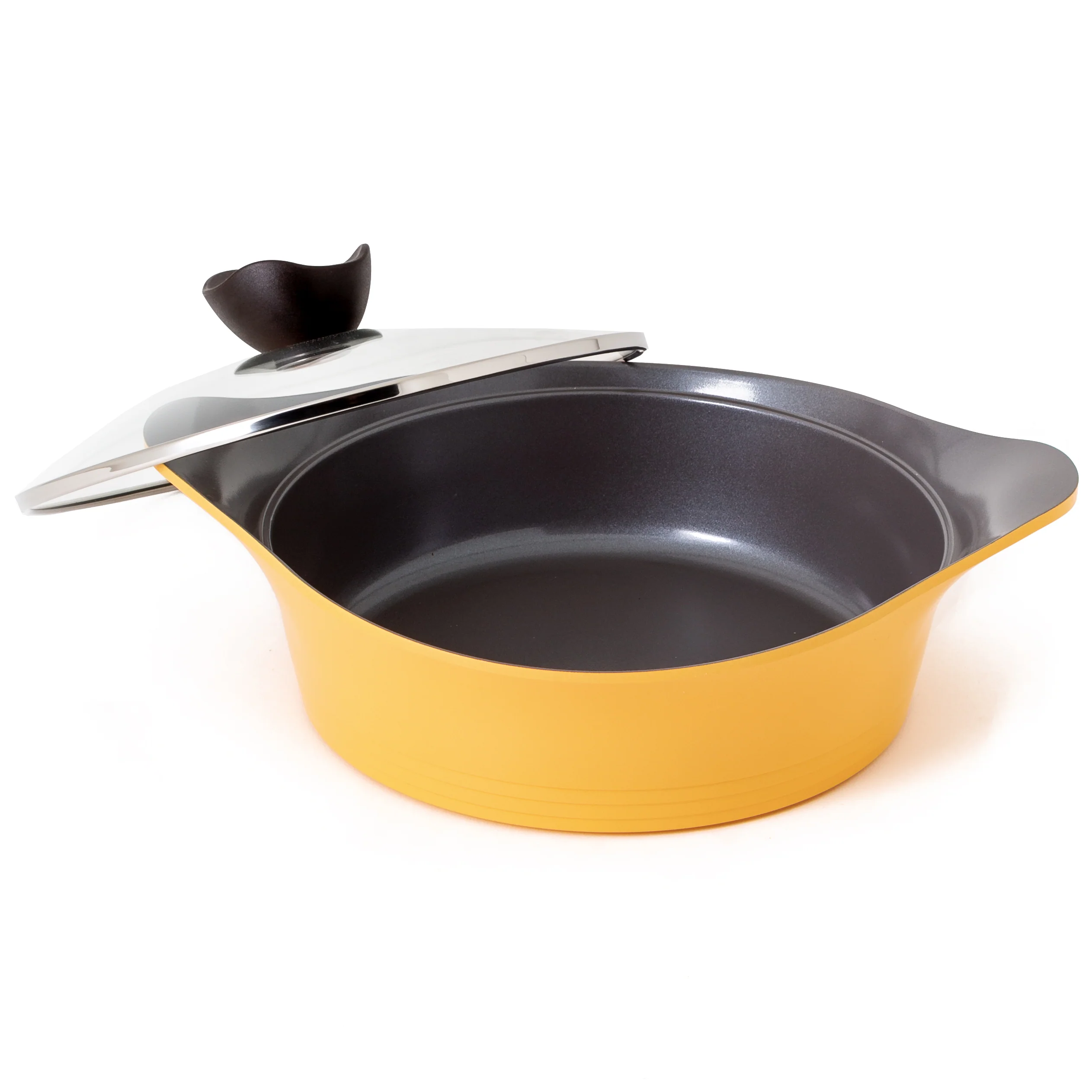 24cm Low casserole Induction warm Yellow