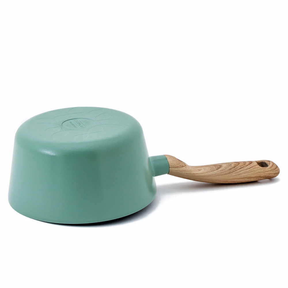 18cm Sauce Pan Induction with Glass Lid Green Demer