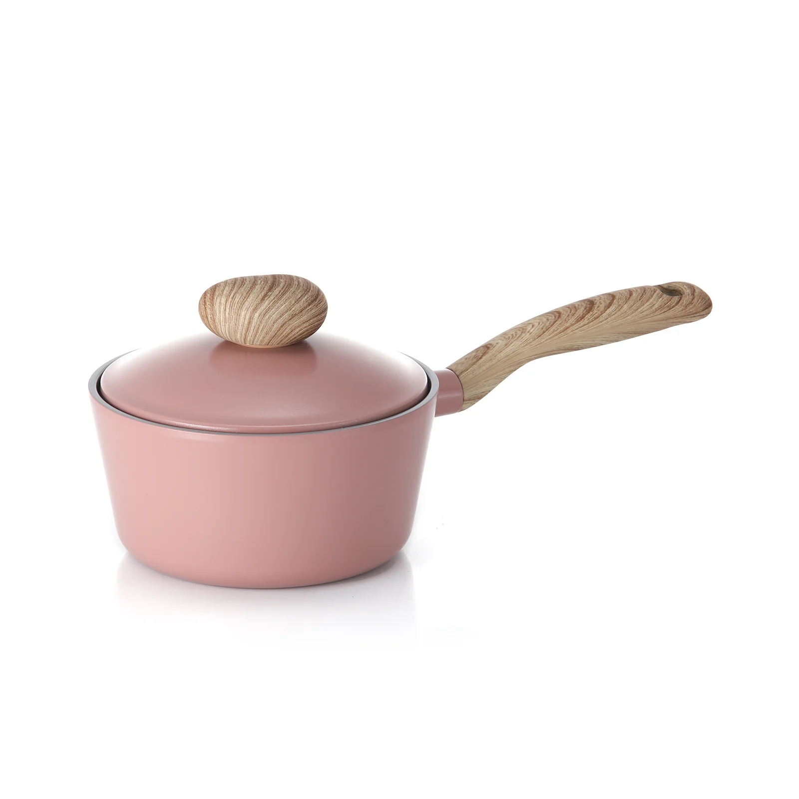 18cm Sauce Pan Induction with die-cast Lid Pink Demer