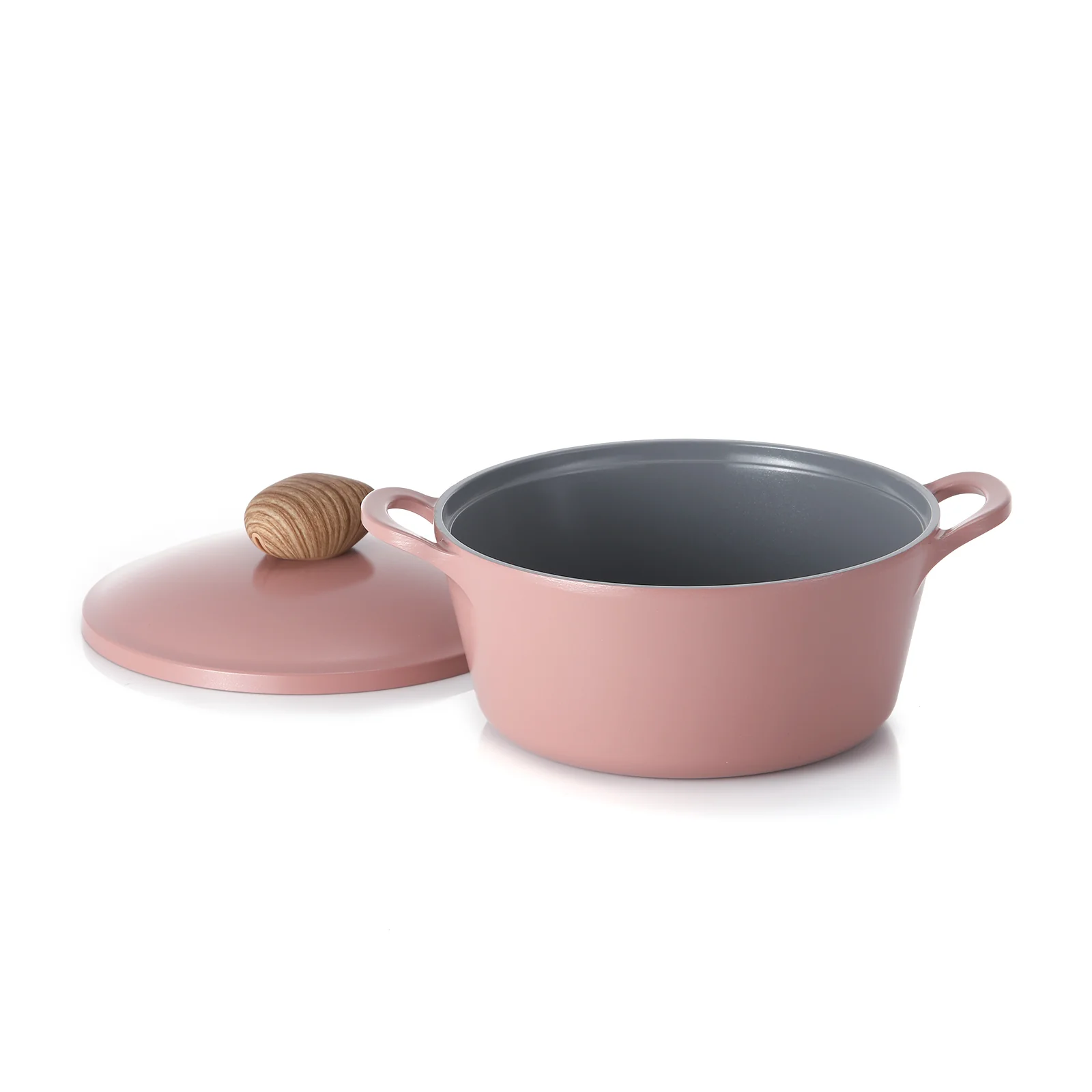 22cm Stockpot Induction with Die-Cast Lid Pink Demer