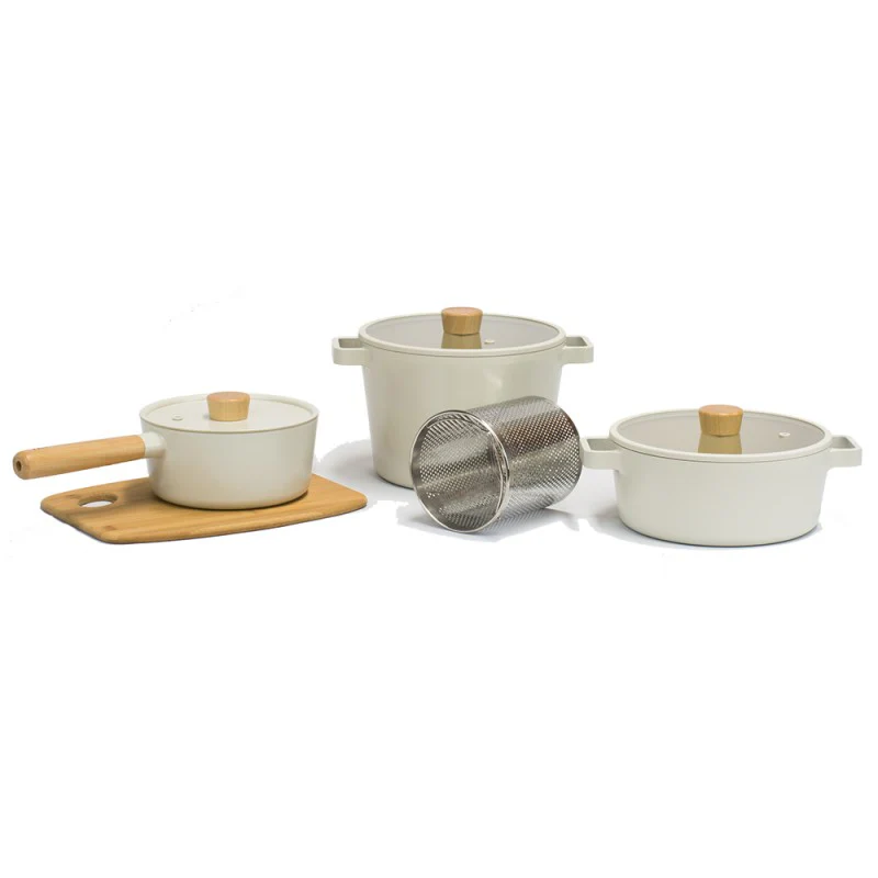 Induction 4pc Set 3 Stockpot with Silicon Rim Glass Lid