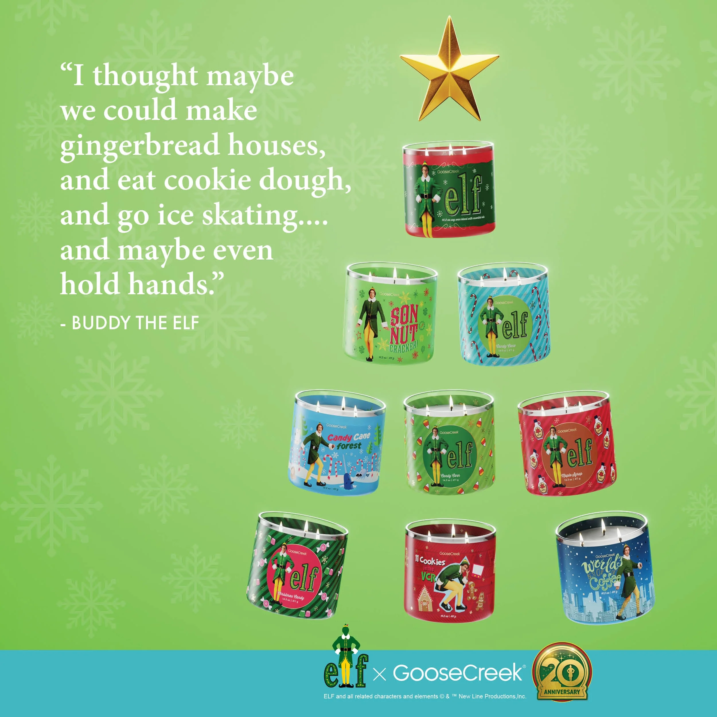 World's Best Cup of Coffee 3-Wick Elf Candle