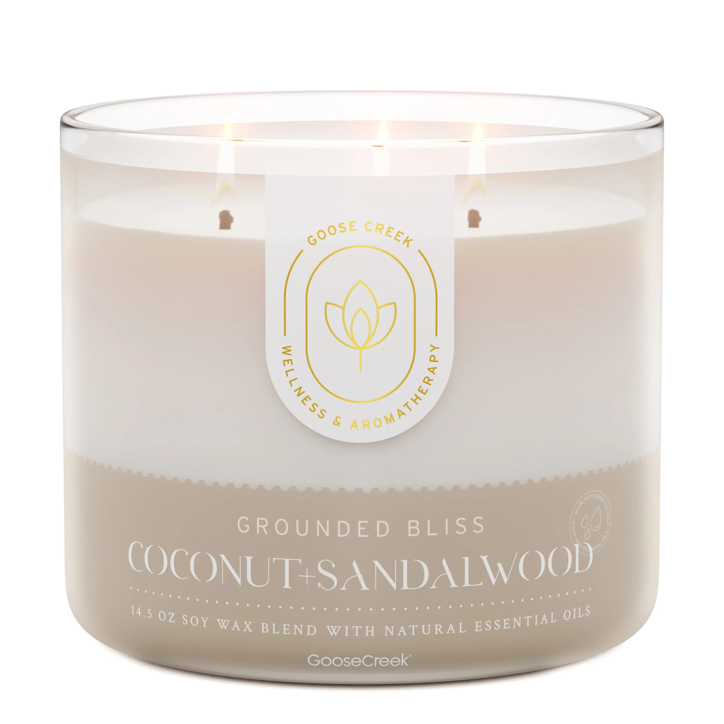 Coconut & Sandalwood Aromatherapy 3-Wick Candle