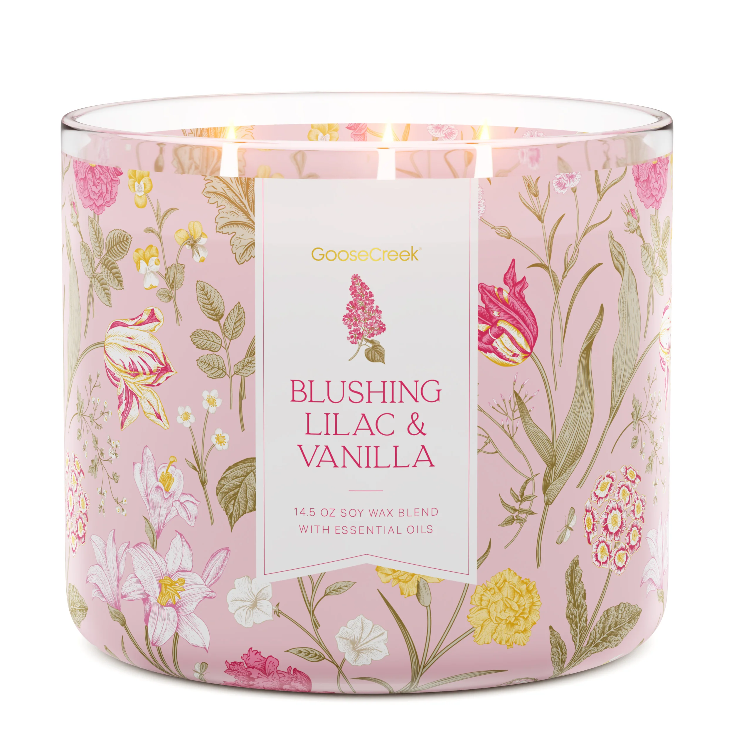 Blushing Lilac & Vanilla Large 3-Wick Candle