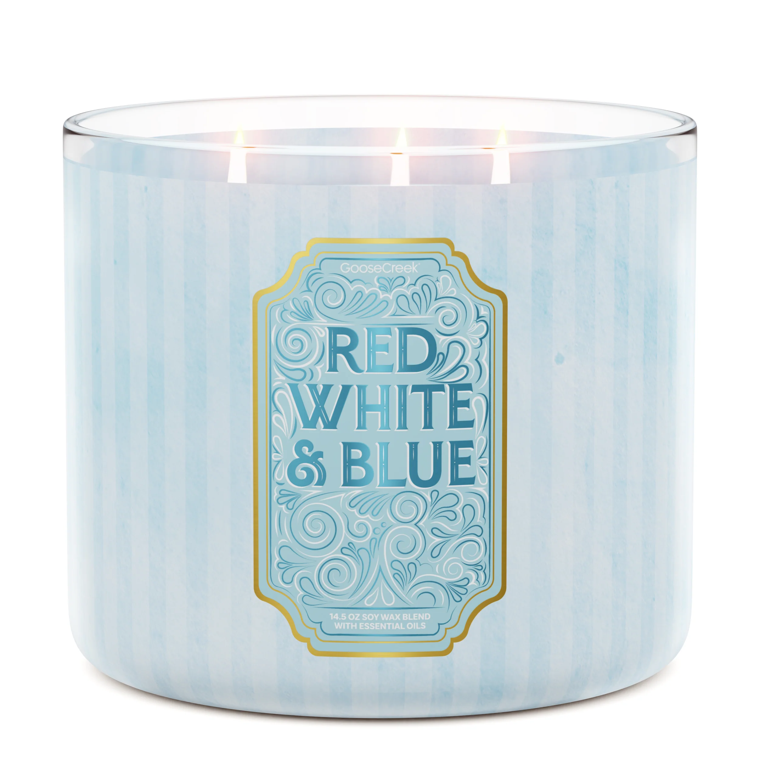 Red, White & Blue 3-Wick Candle