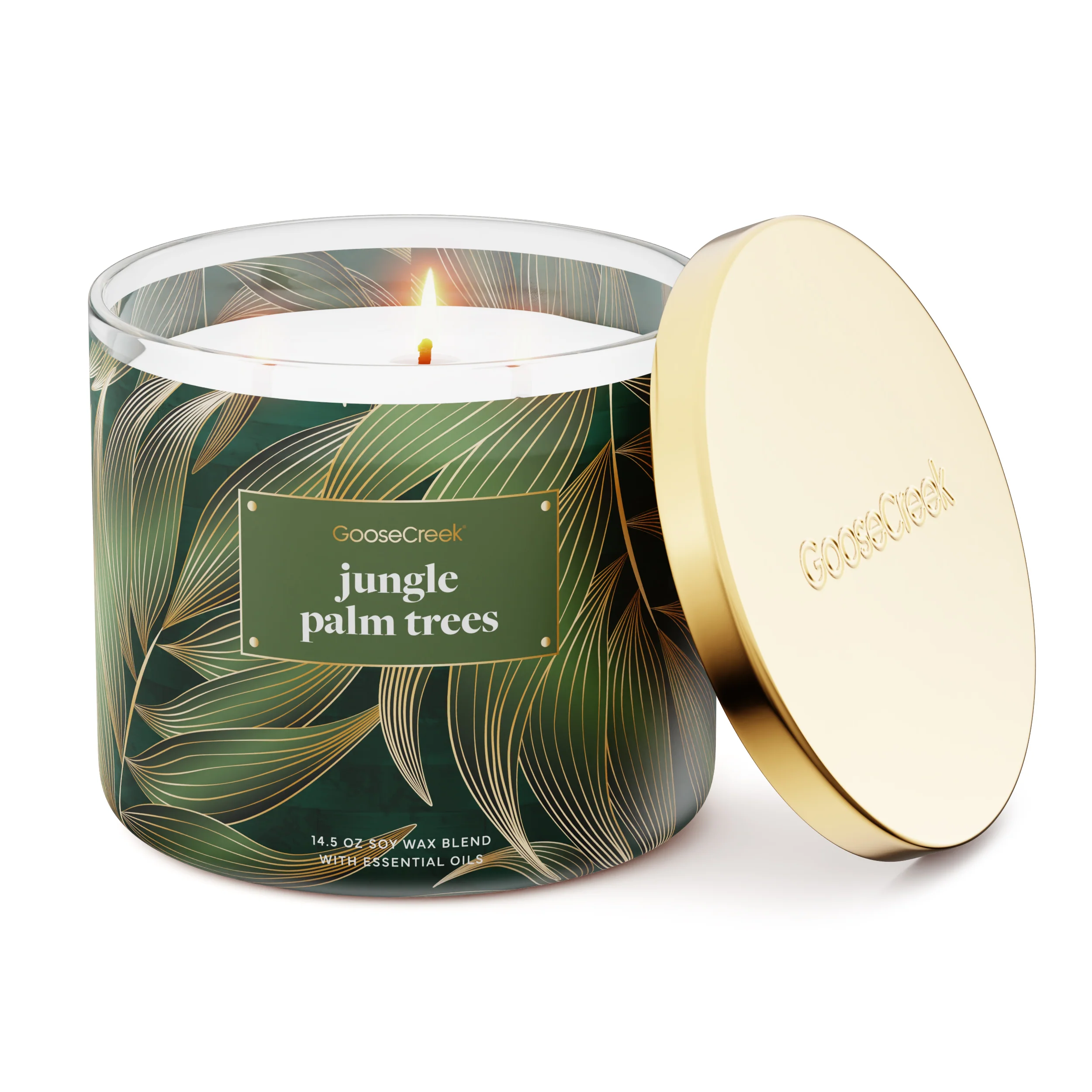 Jungle Palm Trees 3-Wick Candle