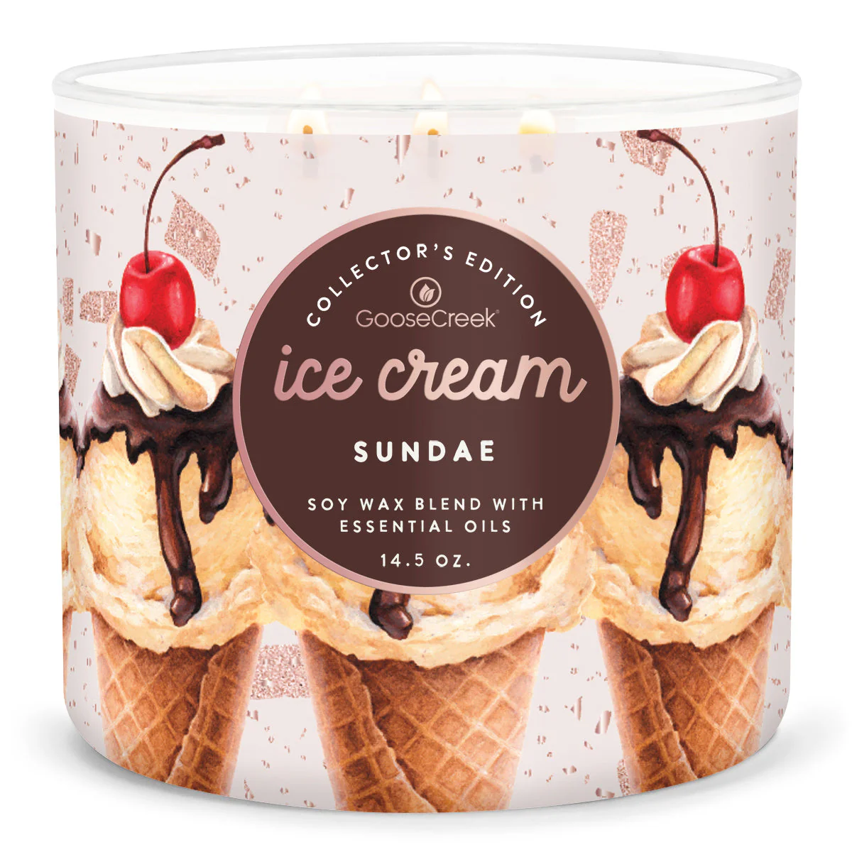 Ice Cream Sundae Large 3-Wick Candle