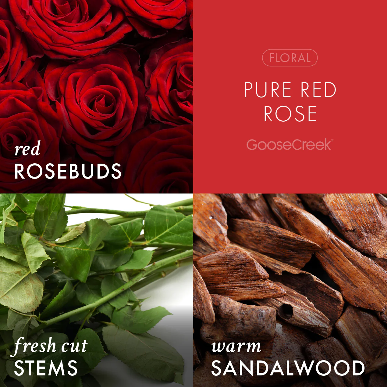 Pure Red Rose 3-Wick Candle
