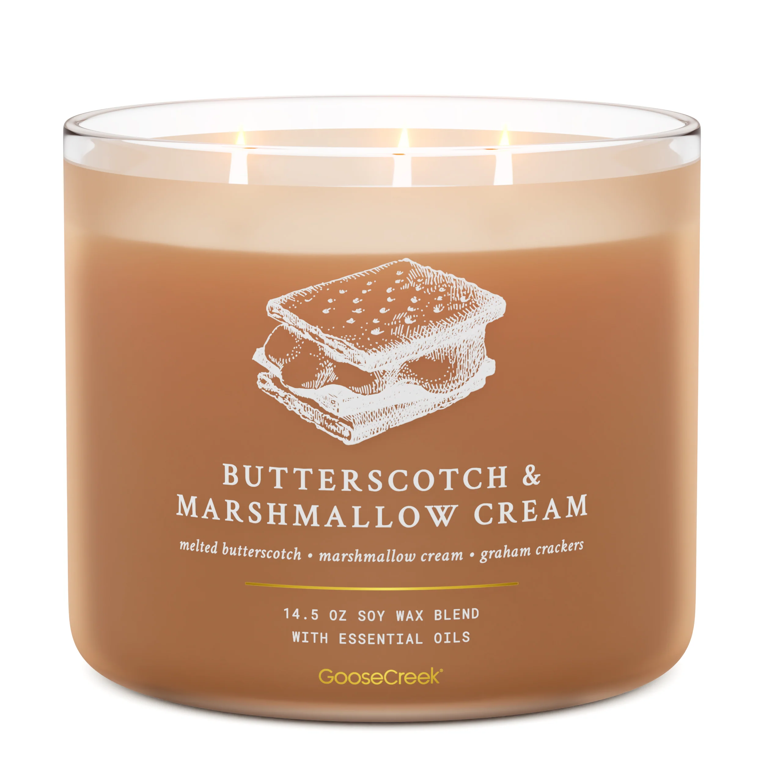 Butterscotch & Marshmallow Cream 3-Wick Candle