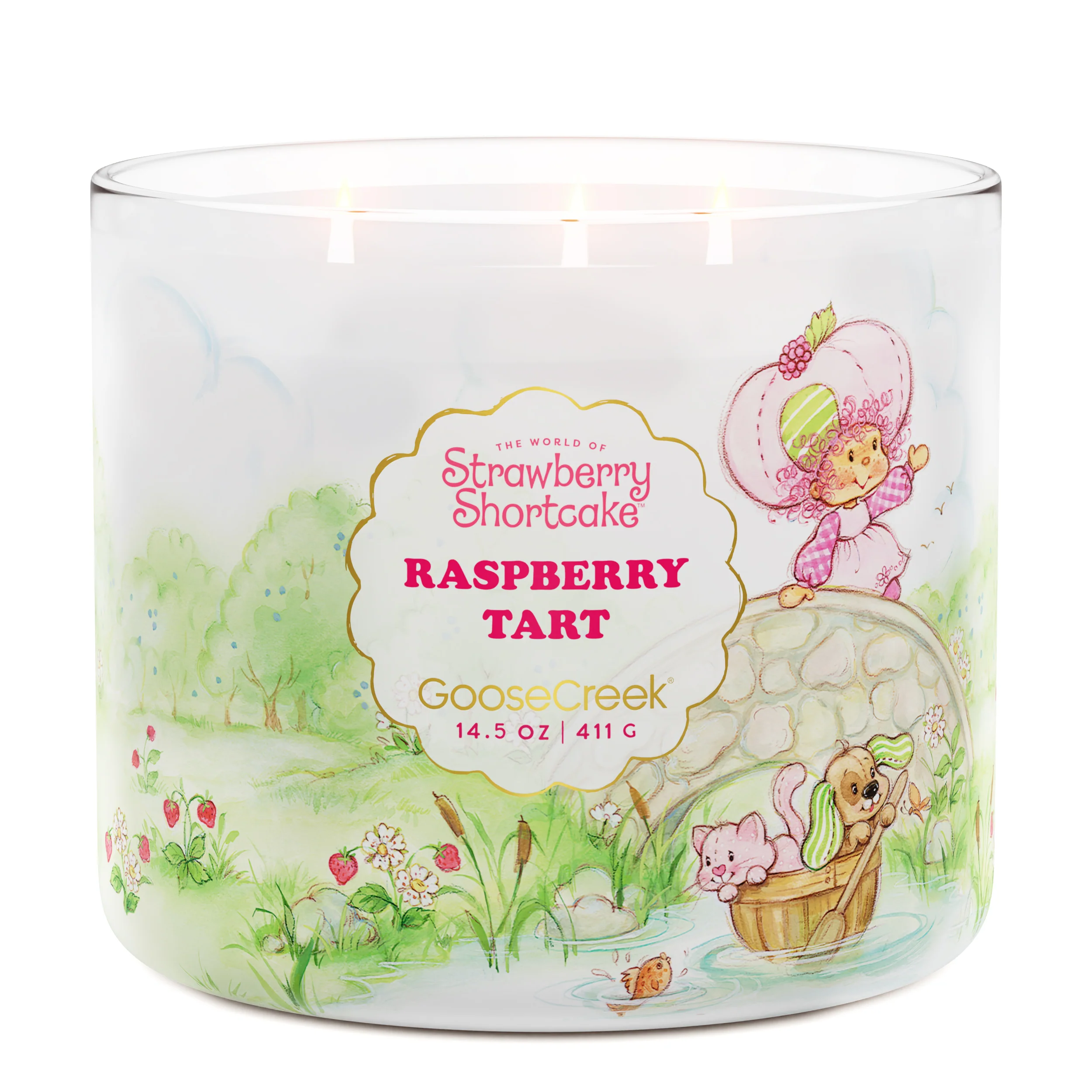 Raspberry Tart 3-Wick Strawberry Shortcake Candle