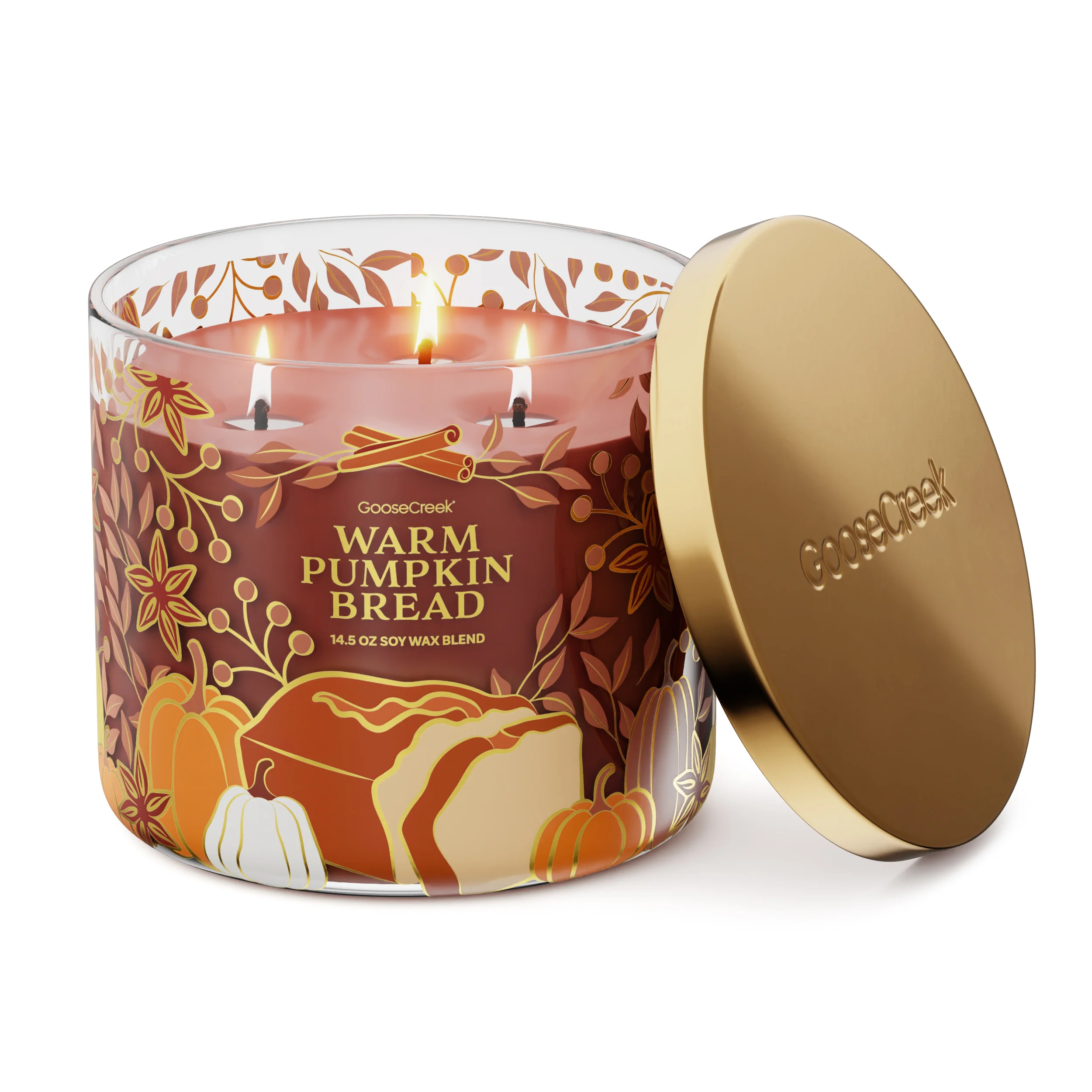 Warm Pumpkin Bread 3-Wick Candle