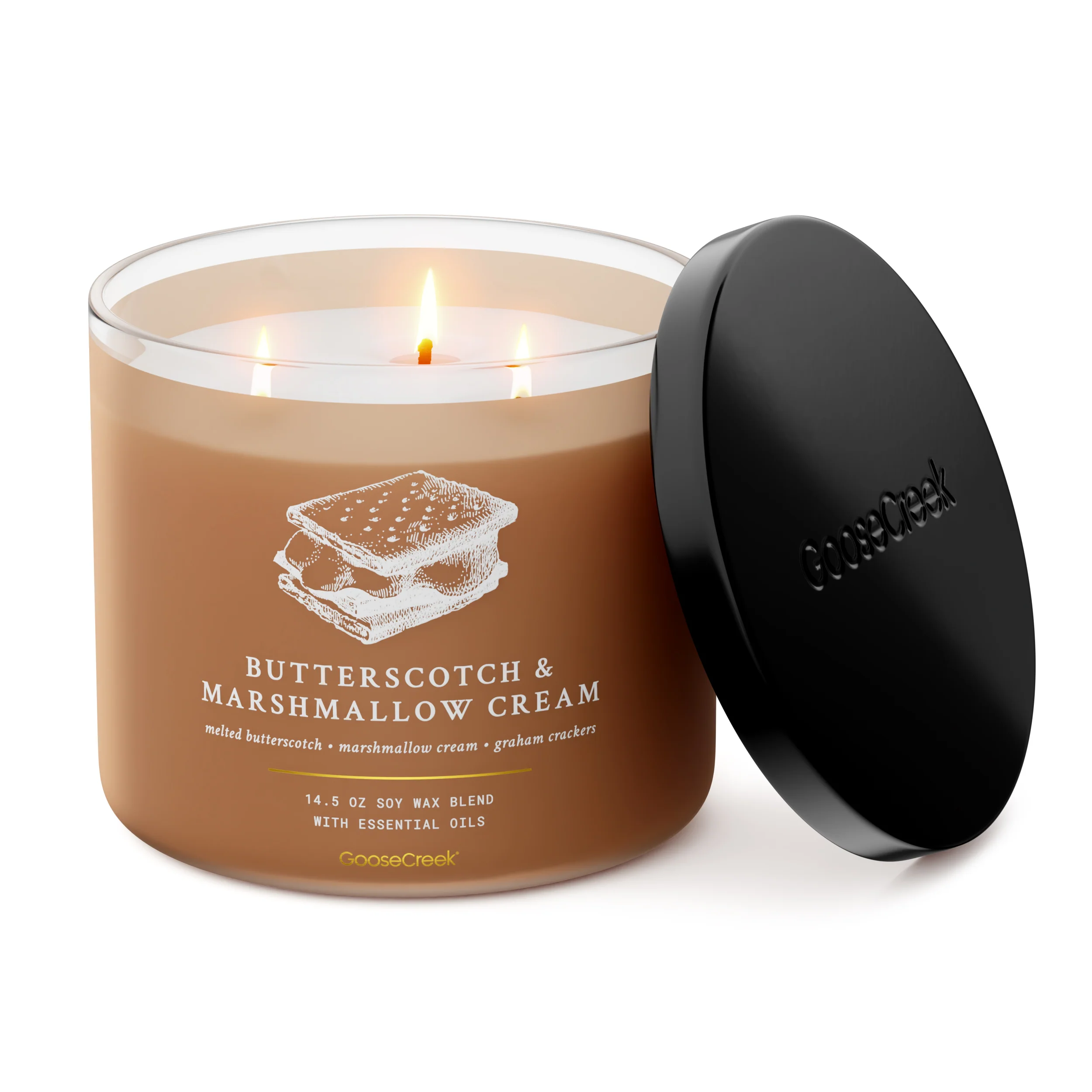 Butterscotch & Marshmallow Cream 3-Wick Candle