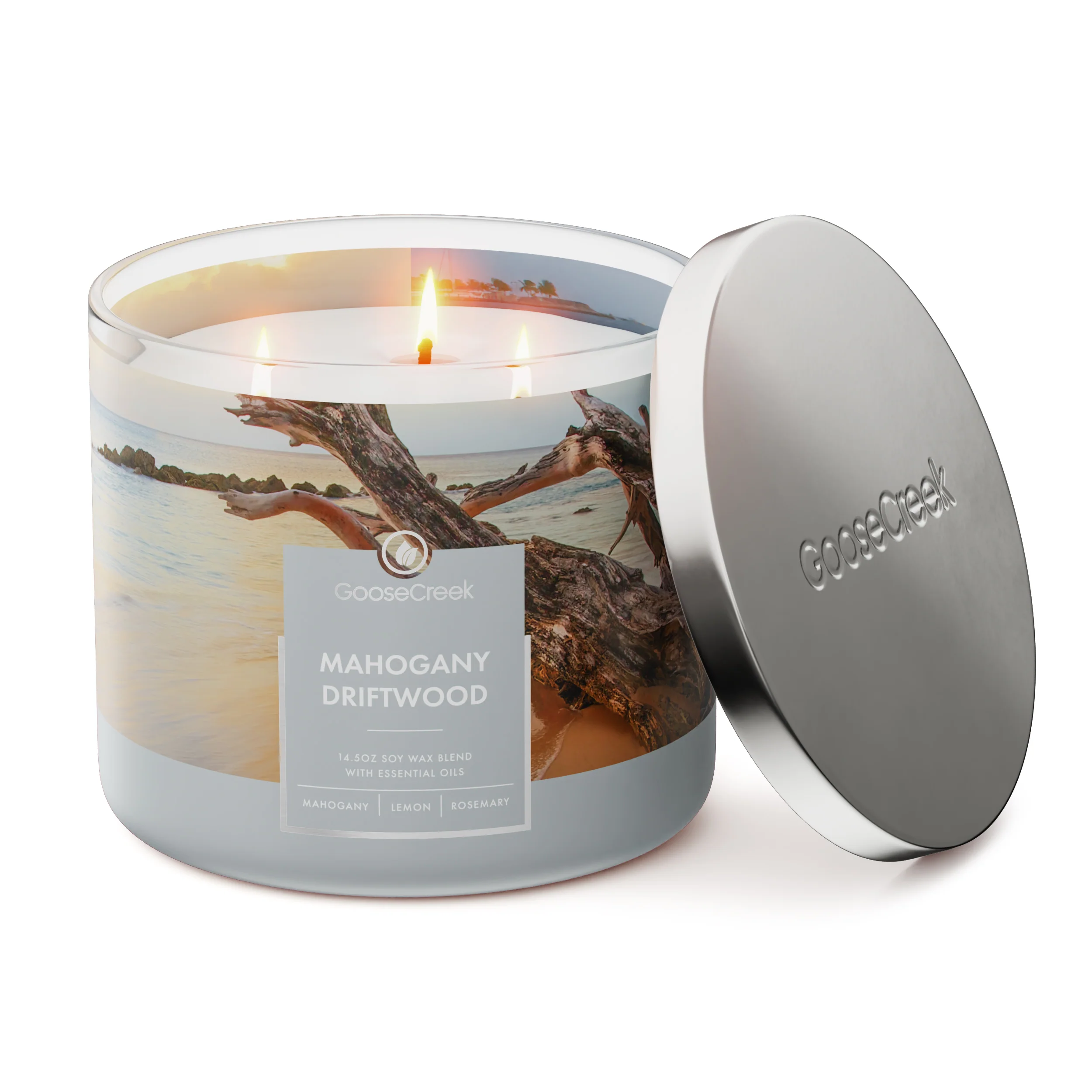 Mahogany Driftwood 3-Wick Candle