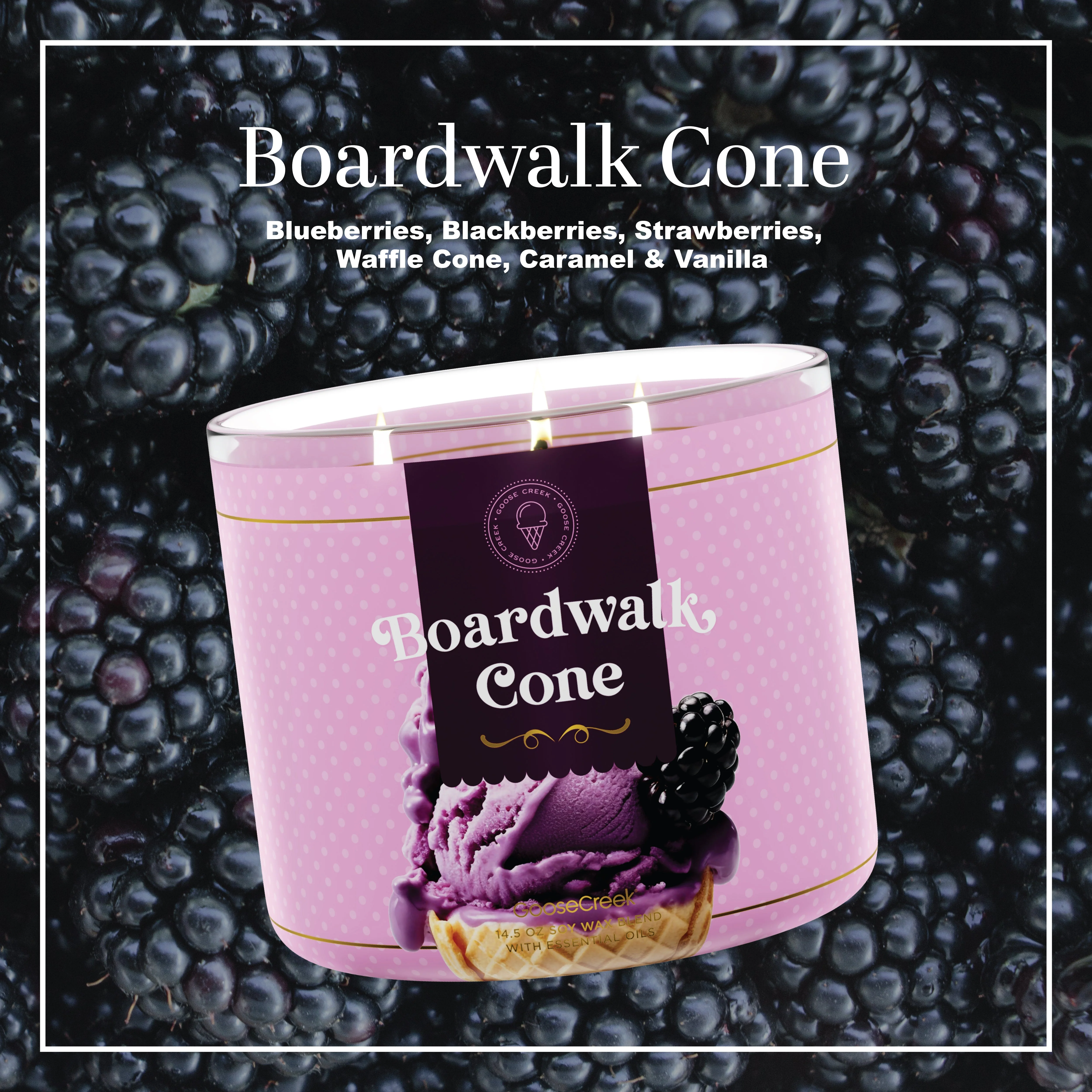 Boardwalk Cone 3-Wick Candle