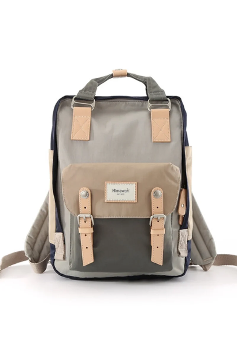 14.9 VINTAGE WATERPROOF BACKPACK-HY188L-BEIGE/GERY/77
