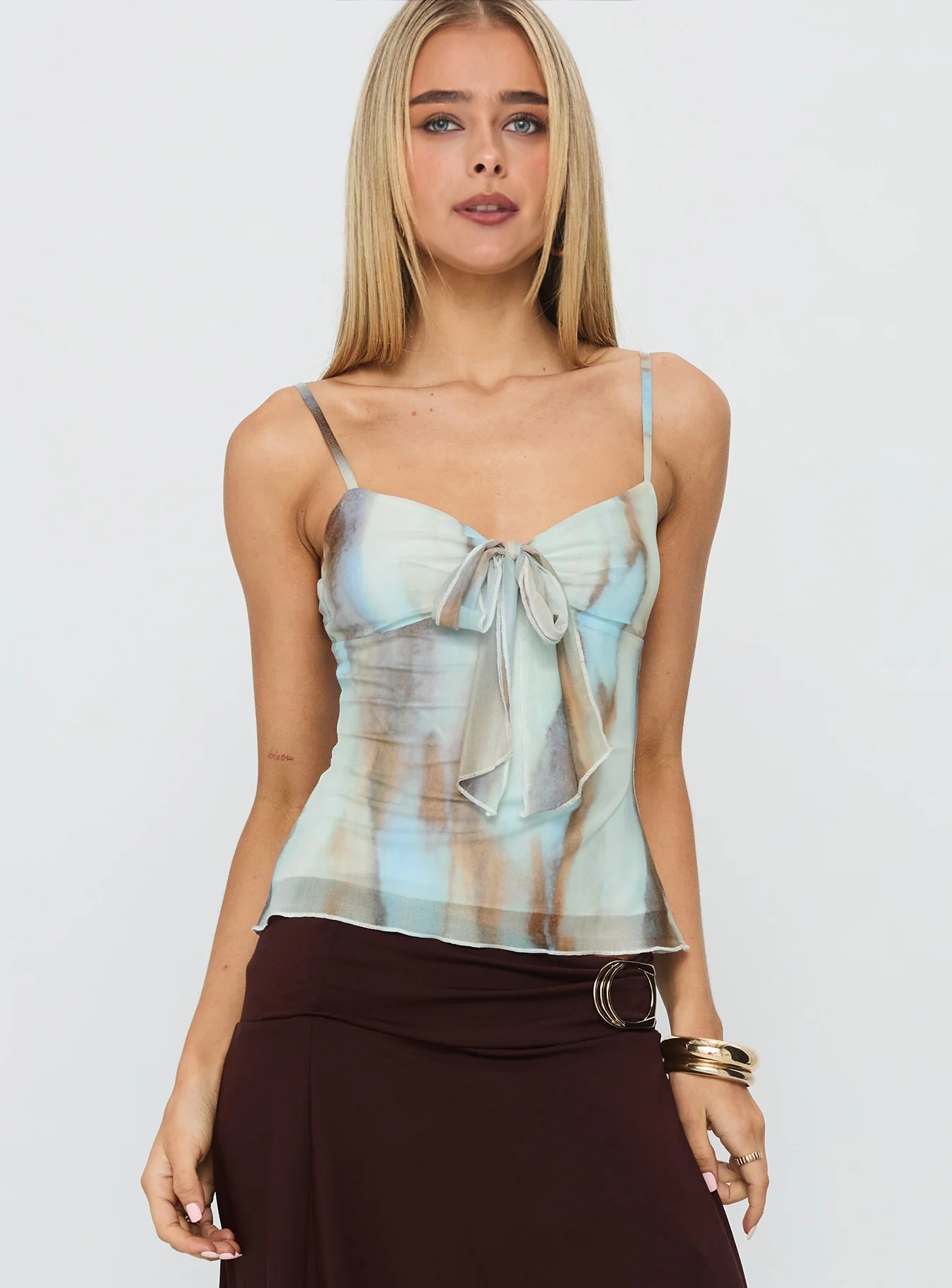 Bloomsbury Top Blue / Brown