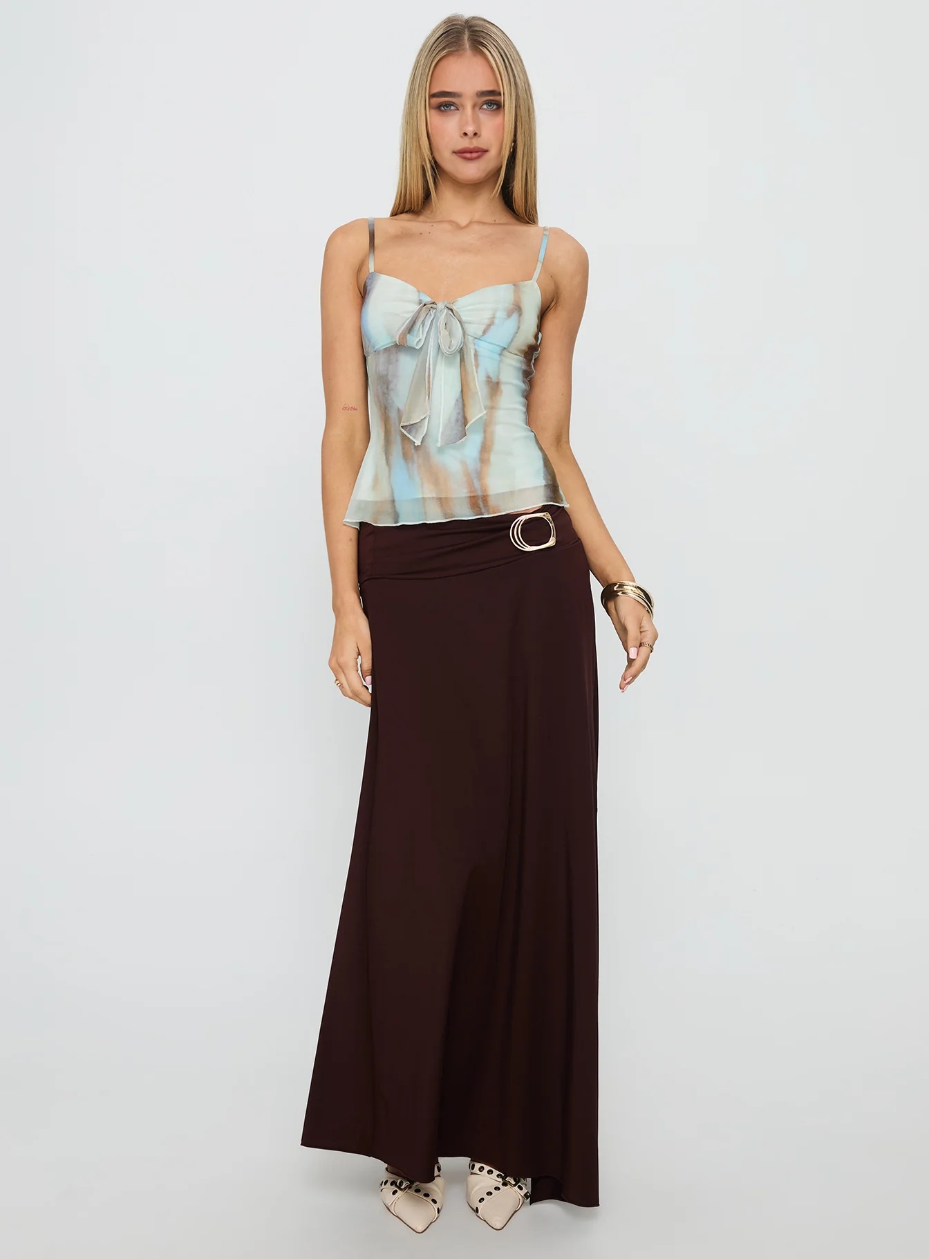 Bloomsbury Top Blue / Brown