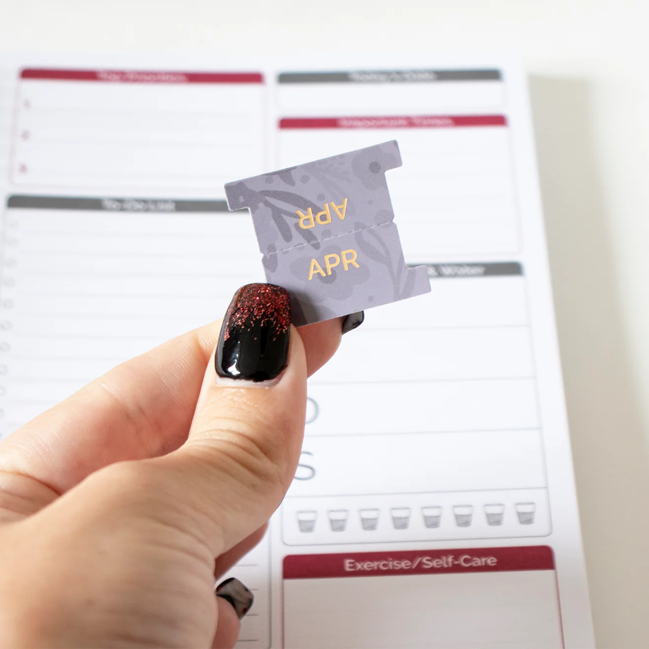 24 Piece Planner Tab Sticker Set, Jewel Floral