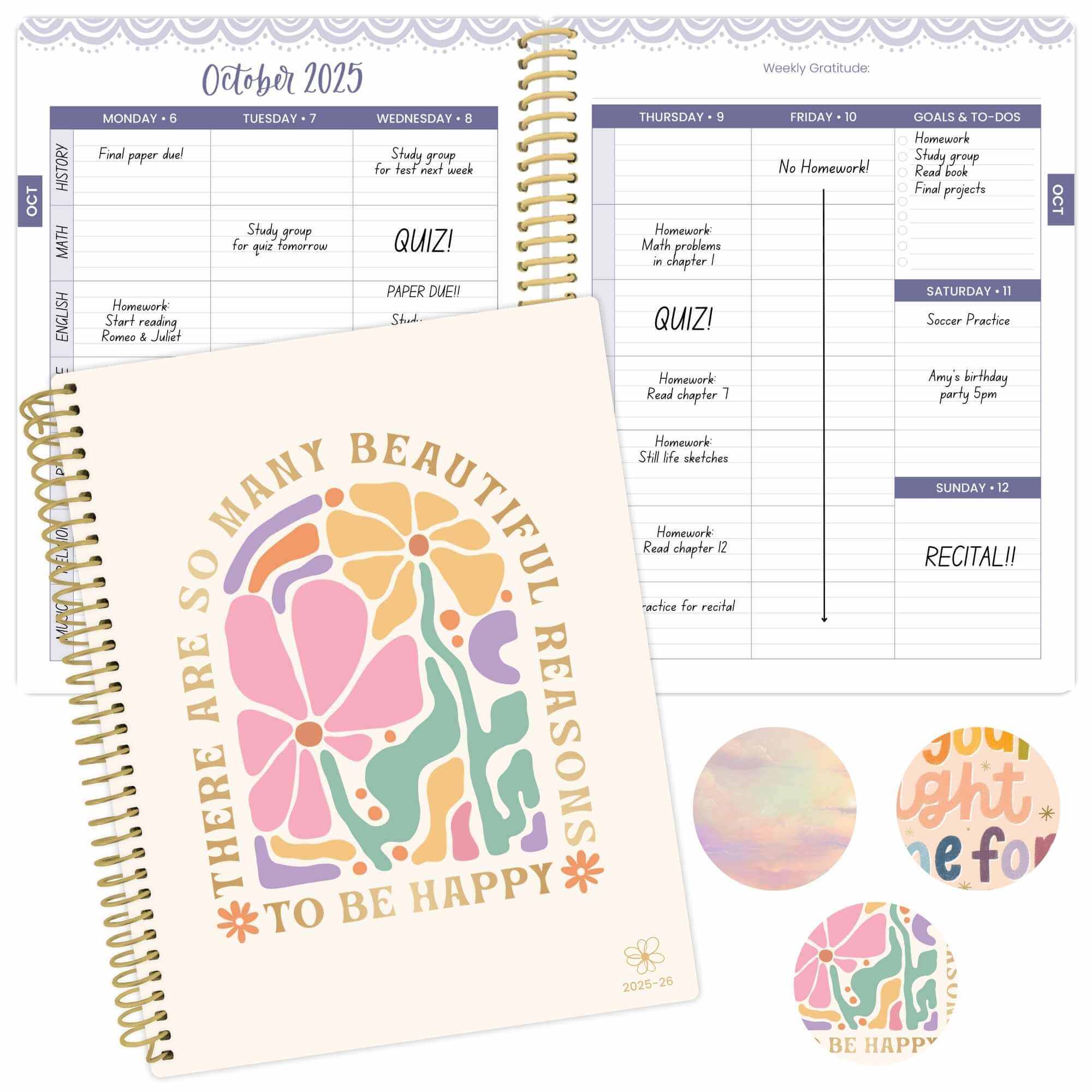 2025-26 Soft Cover Daisy Student Planner, 7