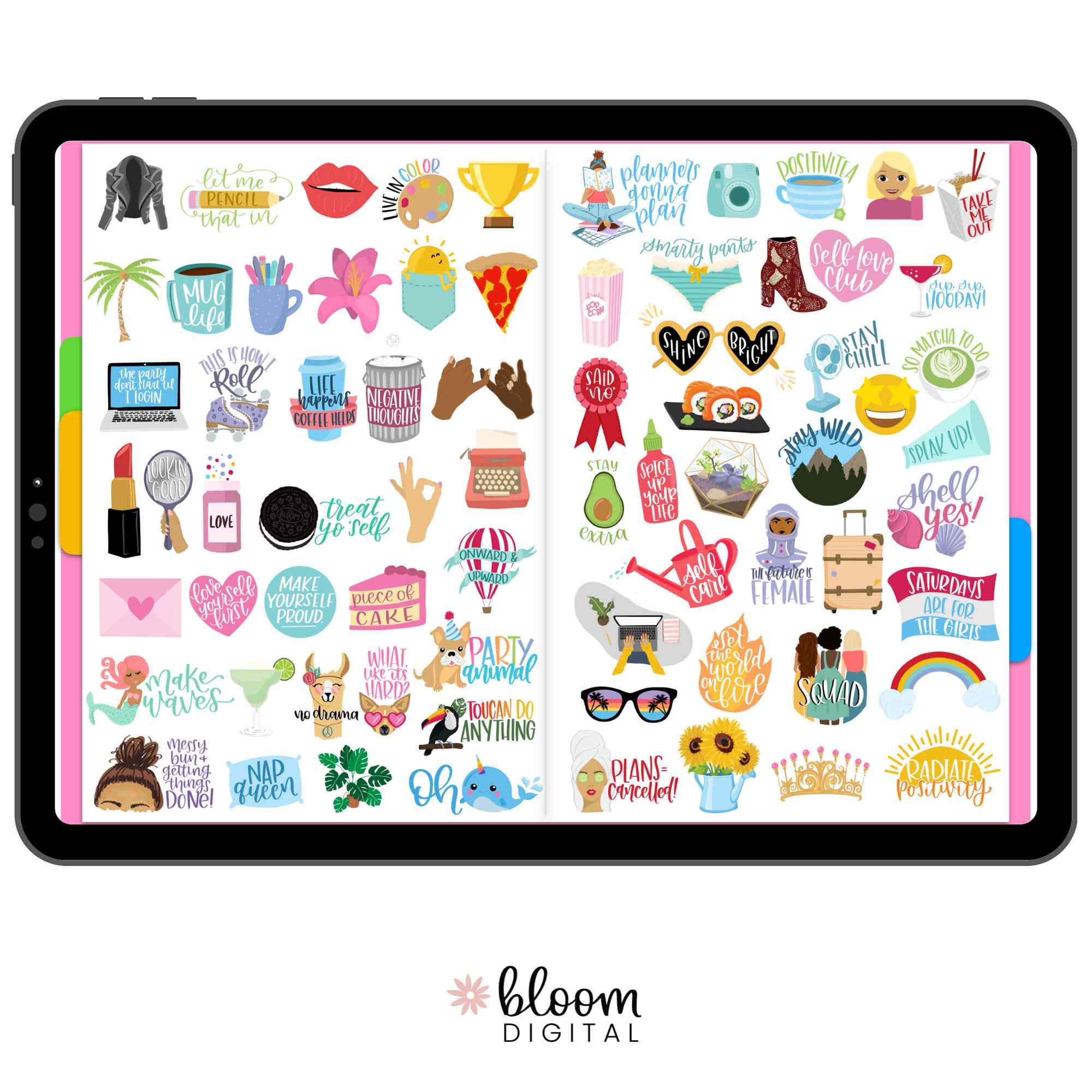 Digital Planner Stickers, Female Empowerment