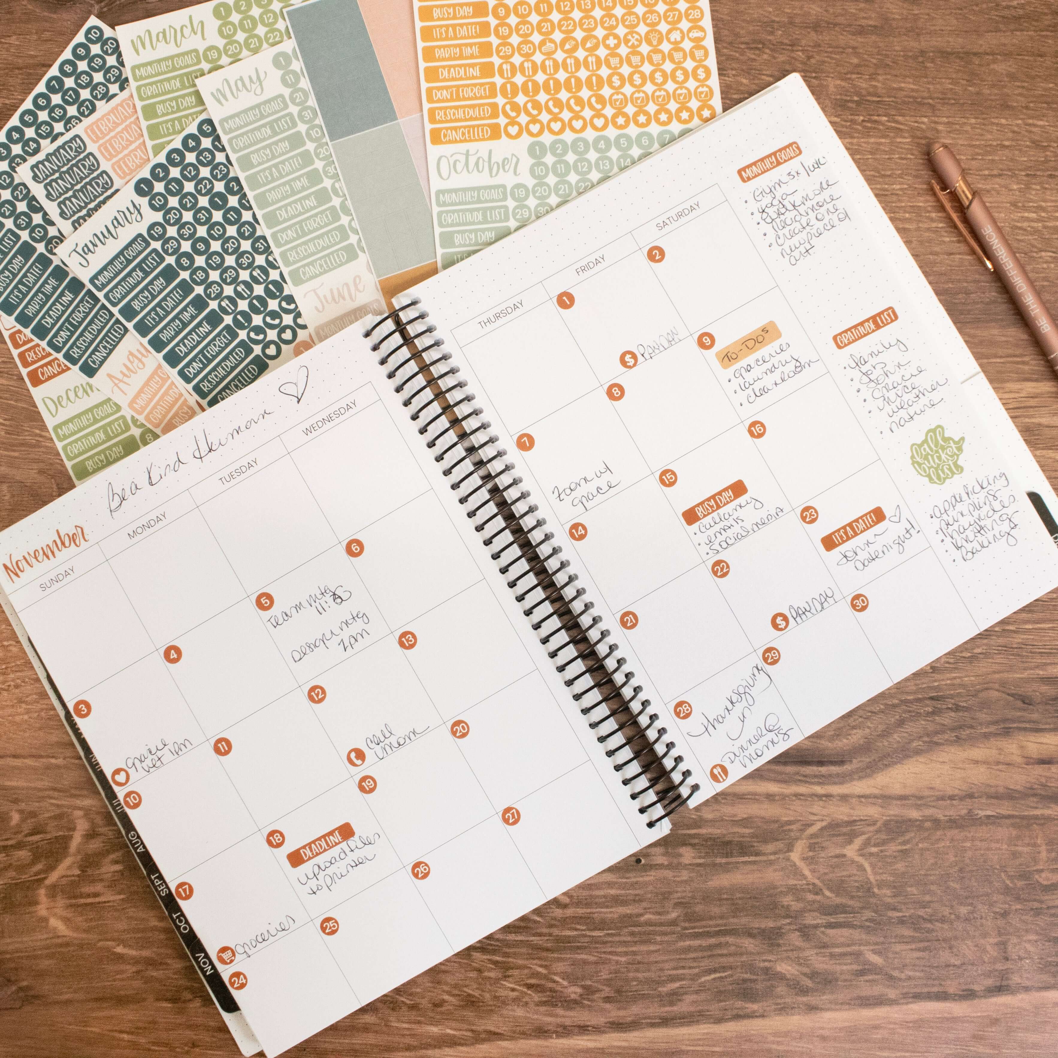 Planner Stickers, Calendar Essentials Pack, Sweater Weather