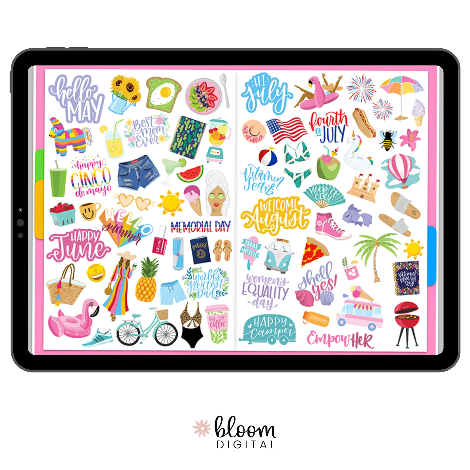 Digital Planner Stickers, Classic Holiday