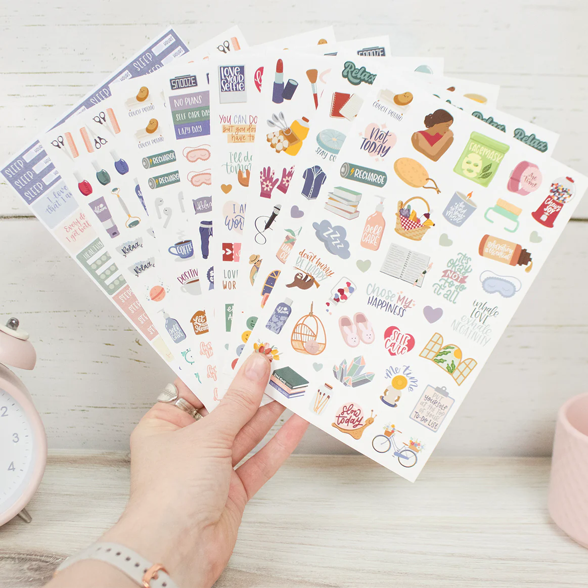 Planner Stickers, Rest is Self-Care Pack